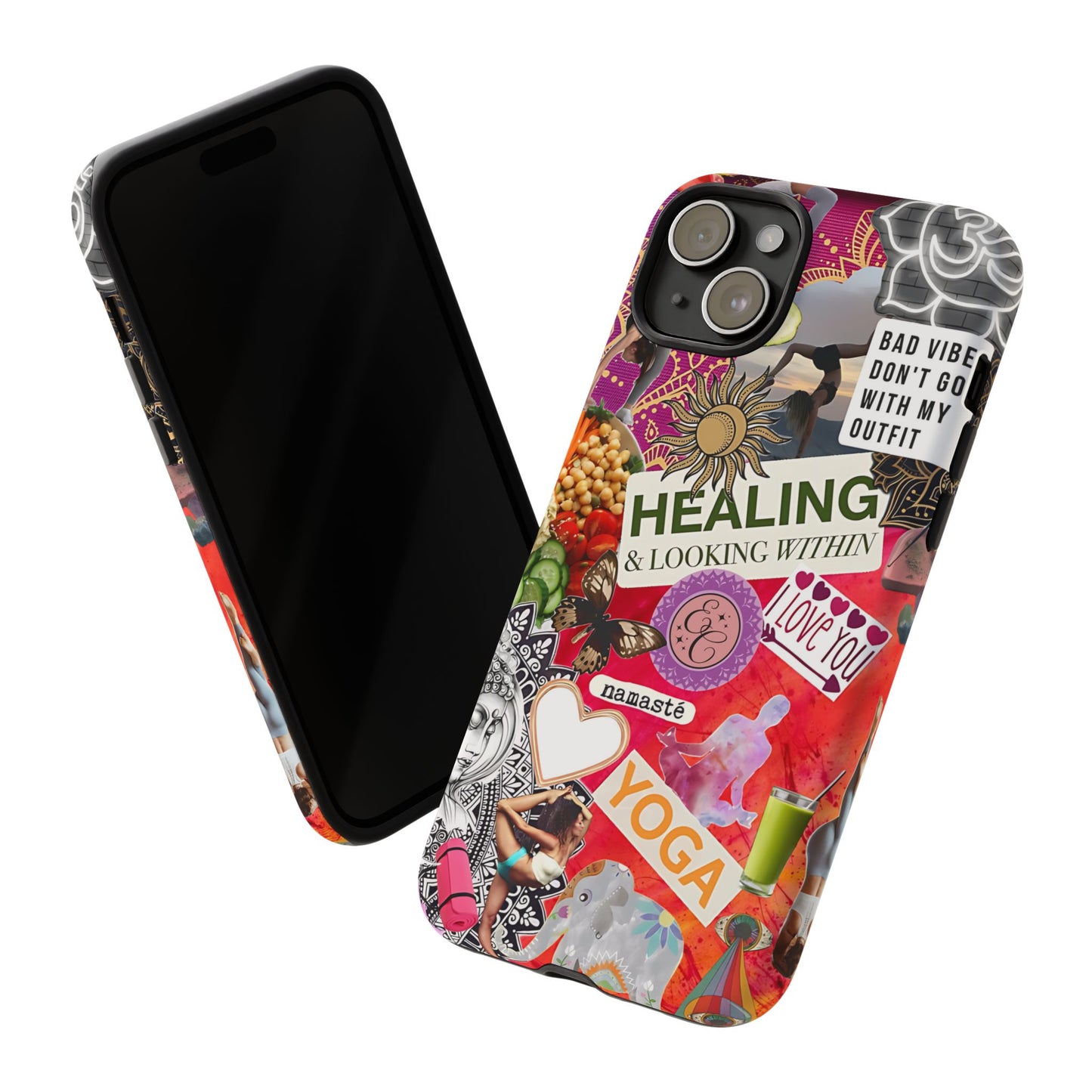 Yoga and Meditation Collage Tough Phone Case