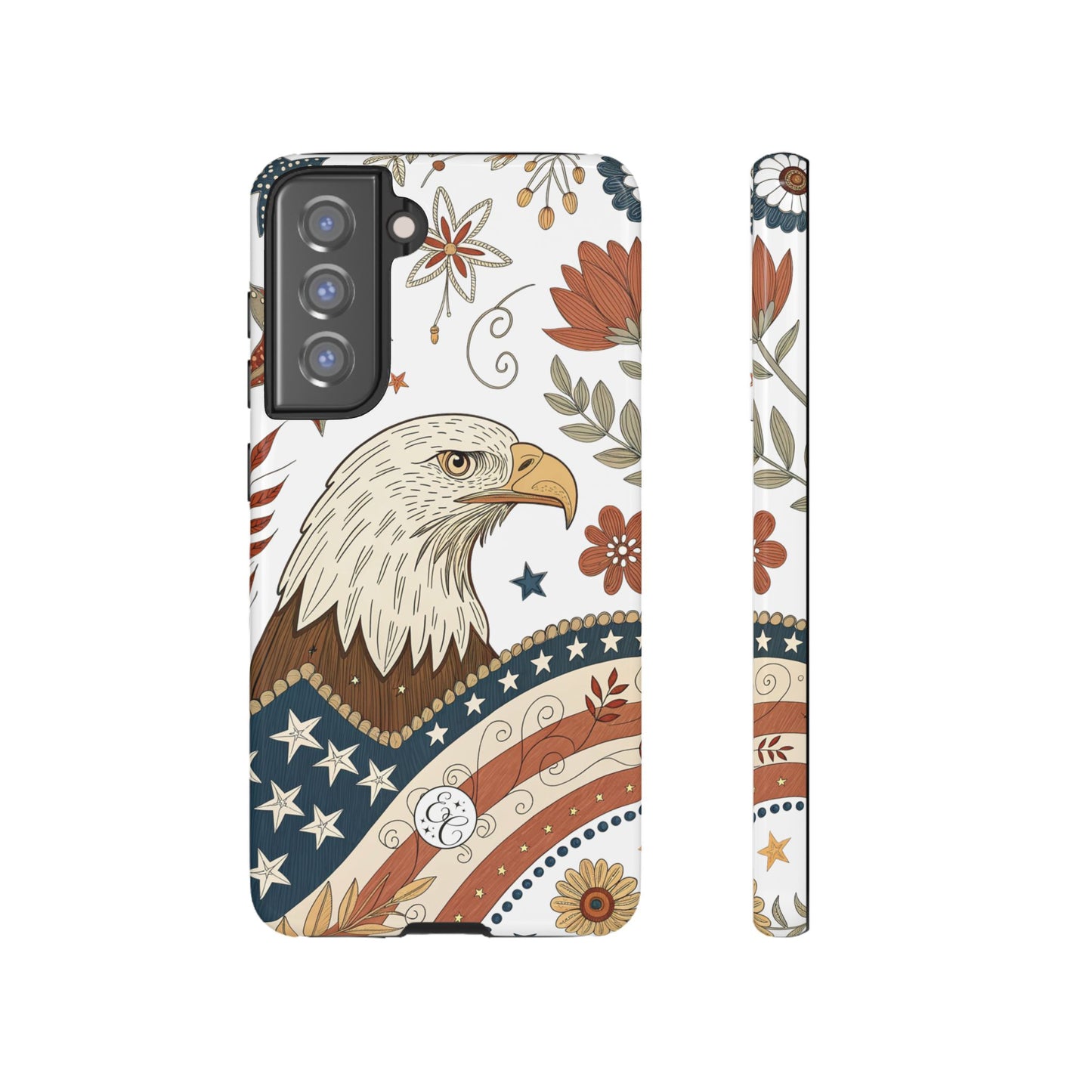 Boho Patriotic Eagle Tough Phone Case