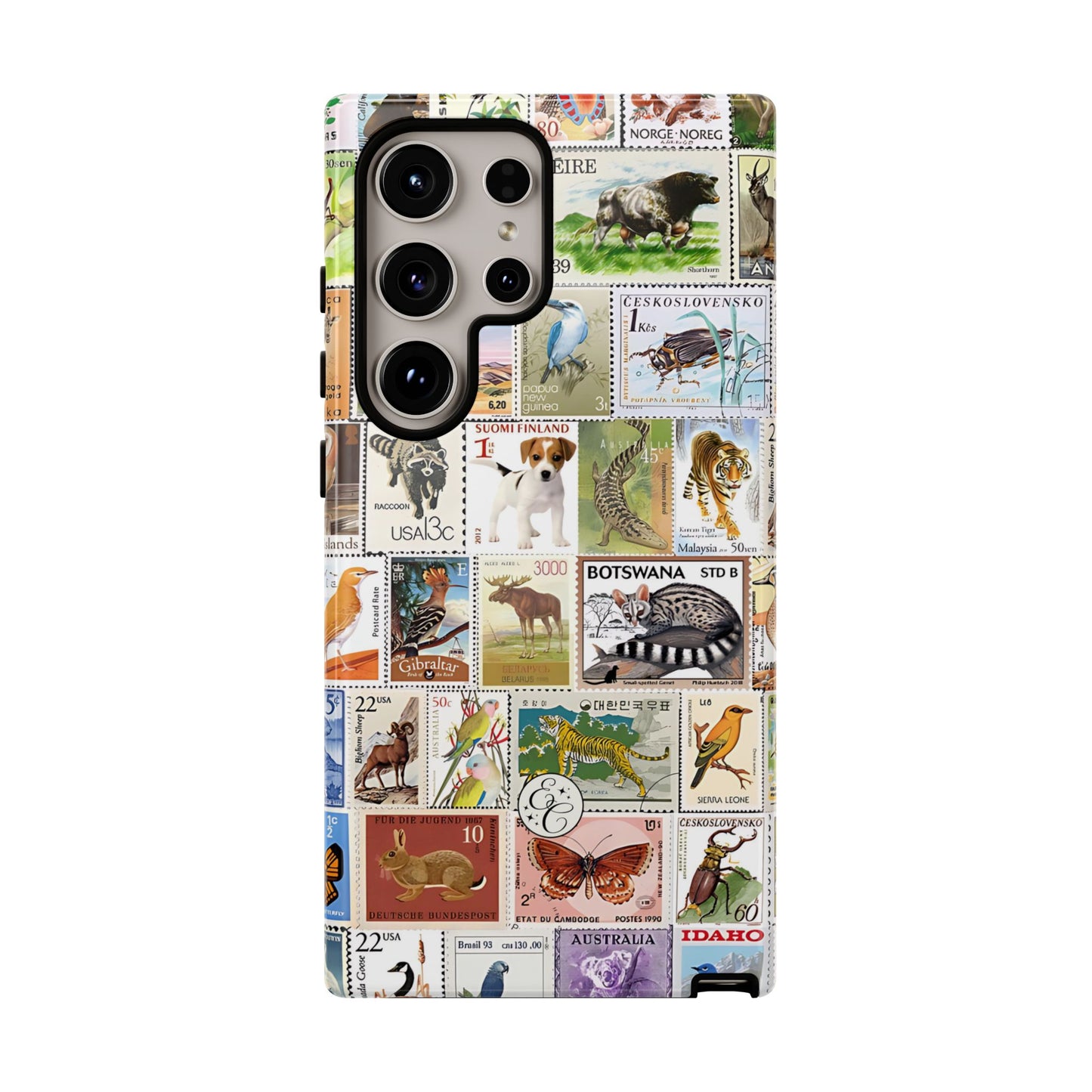 Wildlife Stamp Collage Tough Phone Case