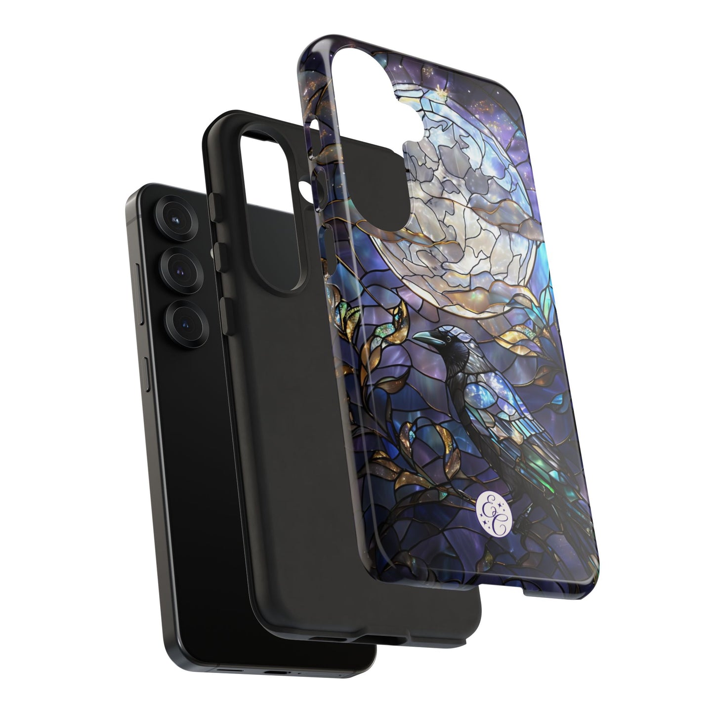 Stained Glass Raven Tough Phone Case