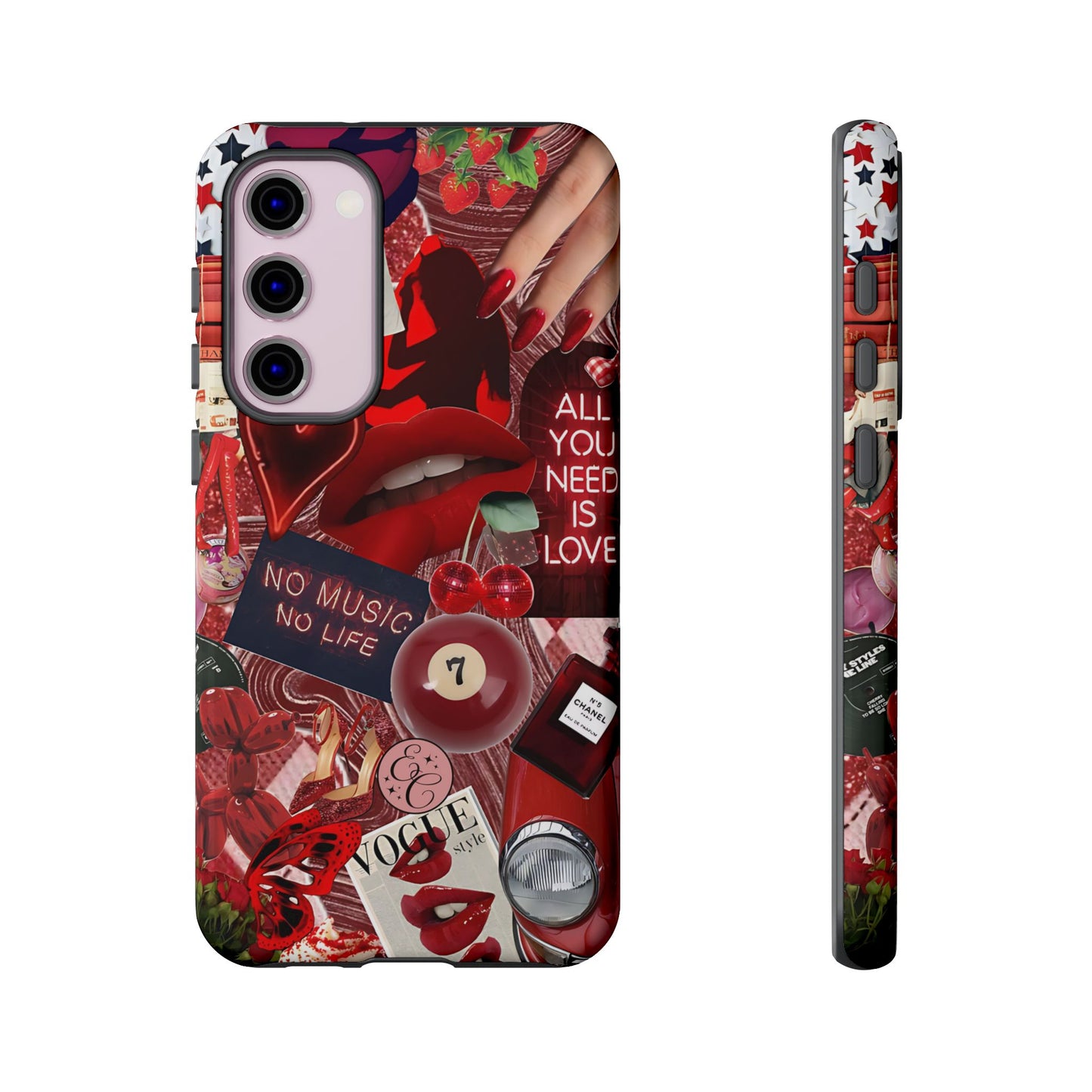 Red Aesthetic Collage Tough Phone Case