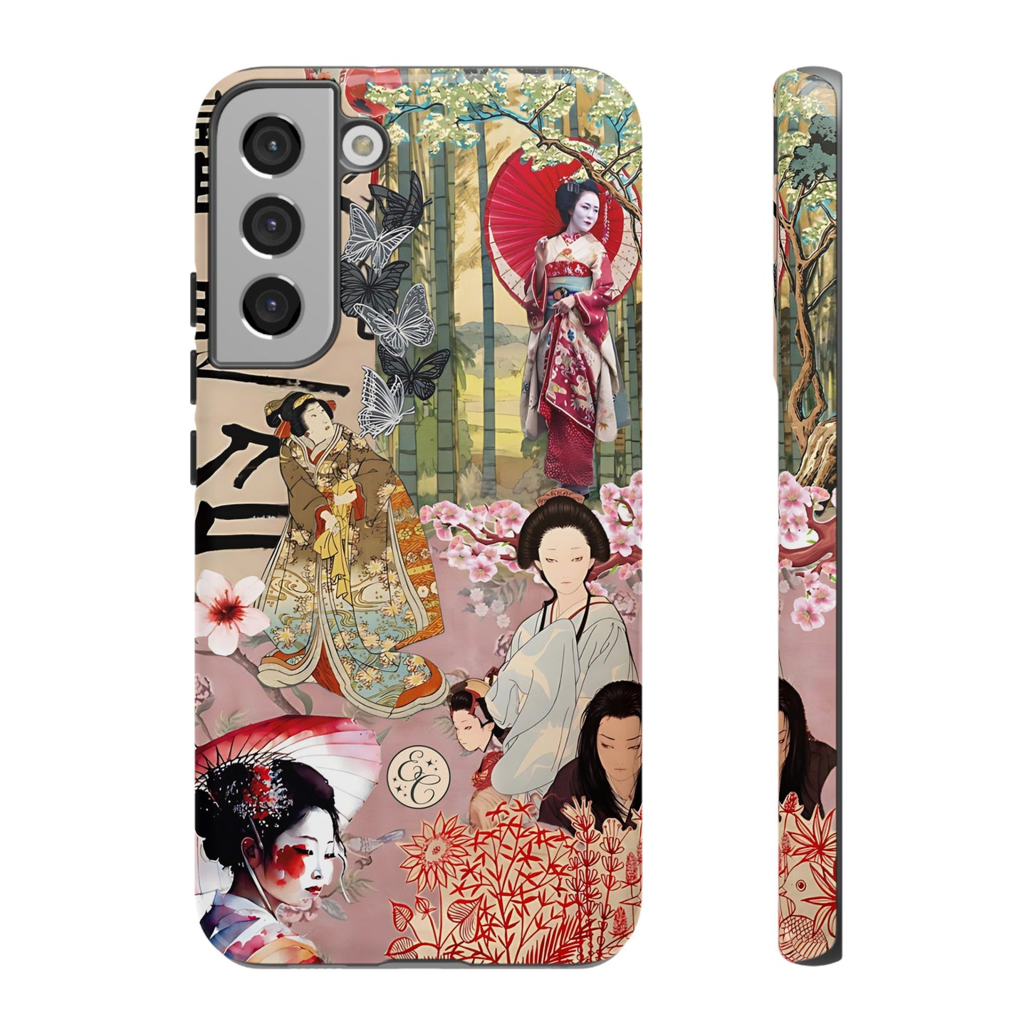 Japanese Geisha Collage Tough Phone Case
