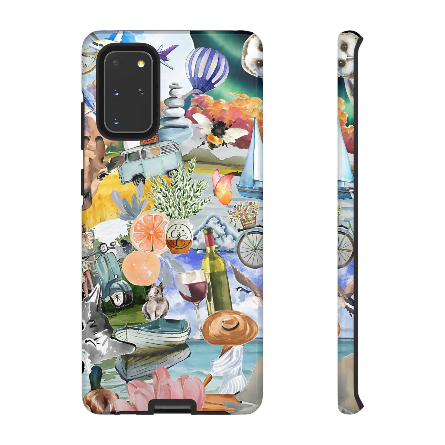 Vintage Travel Collage Tough Phone Case