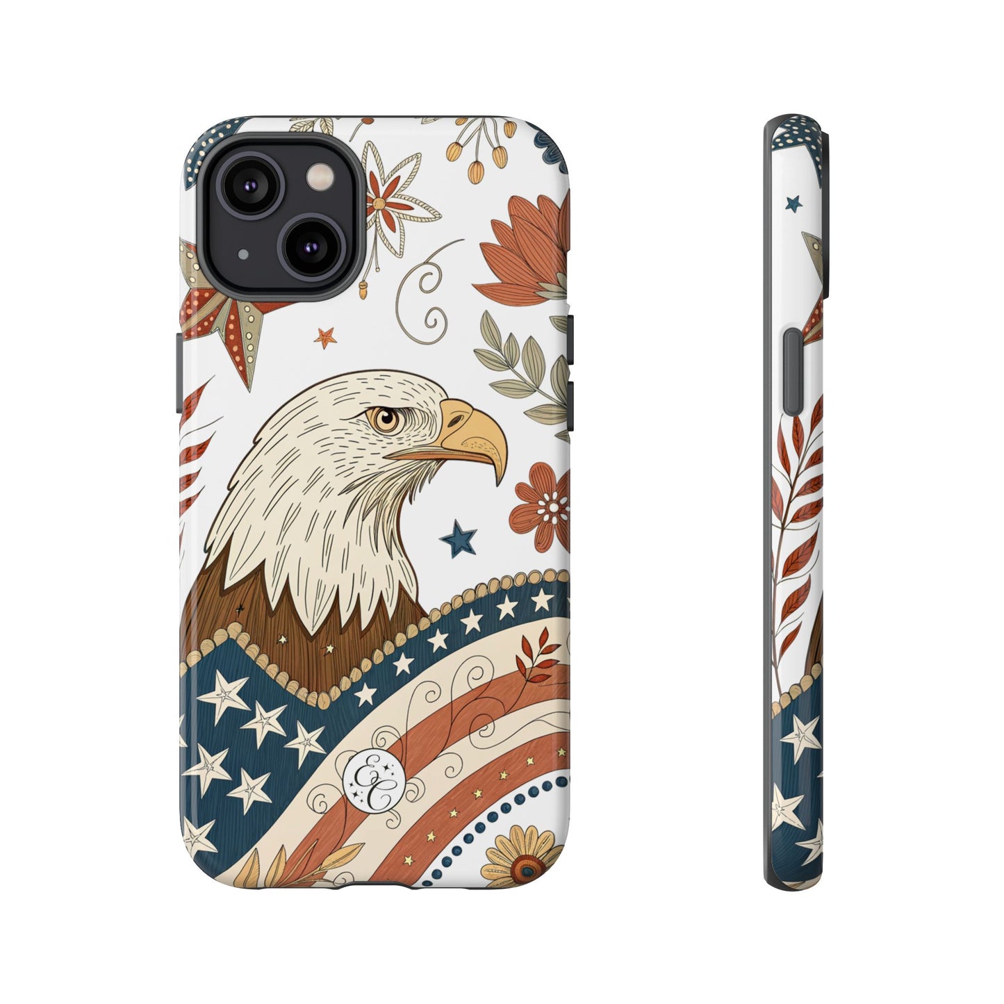 Boho Patriotic Eagle Tough Phone Case