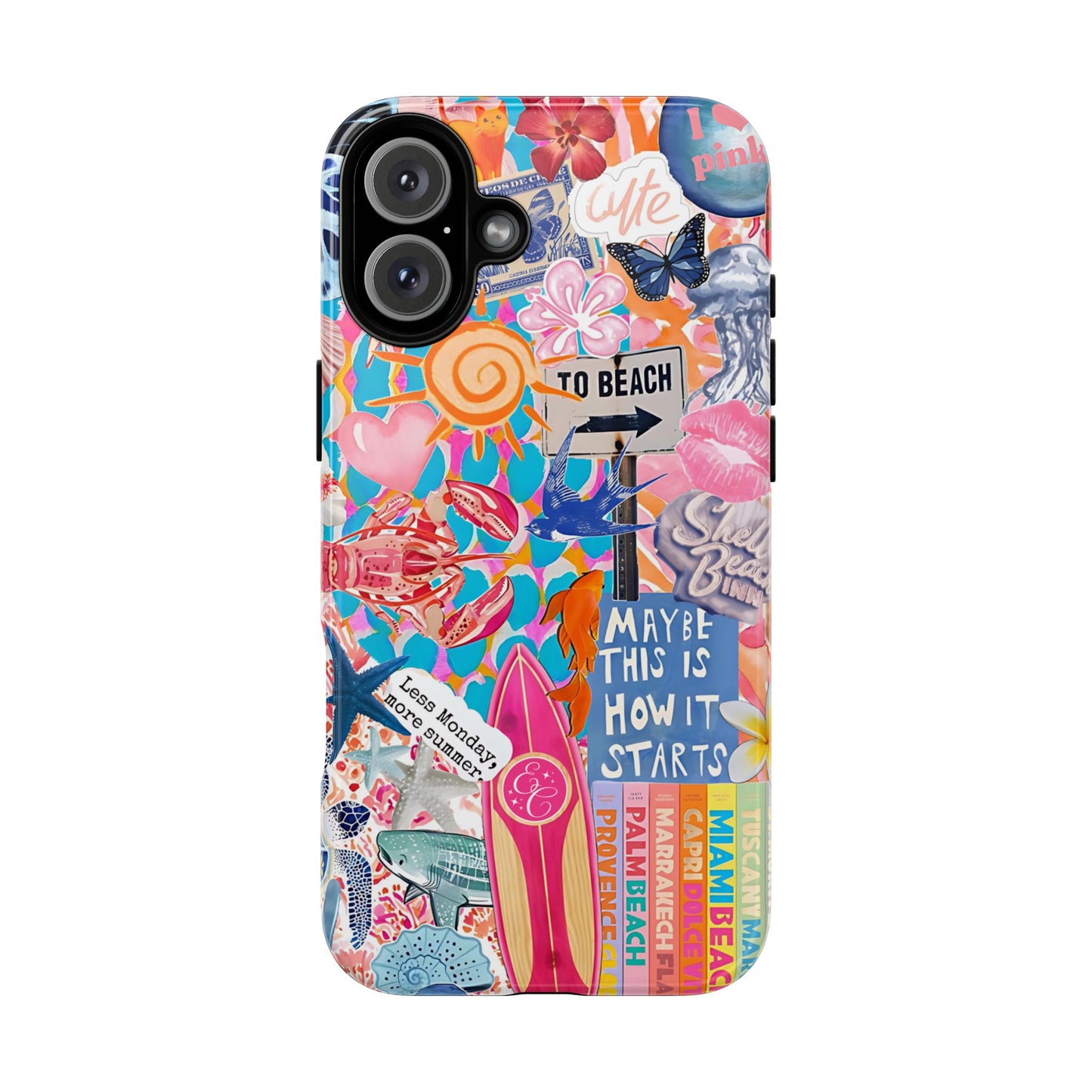 Colorful Beach Collage Tough Phone Case