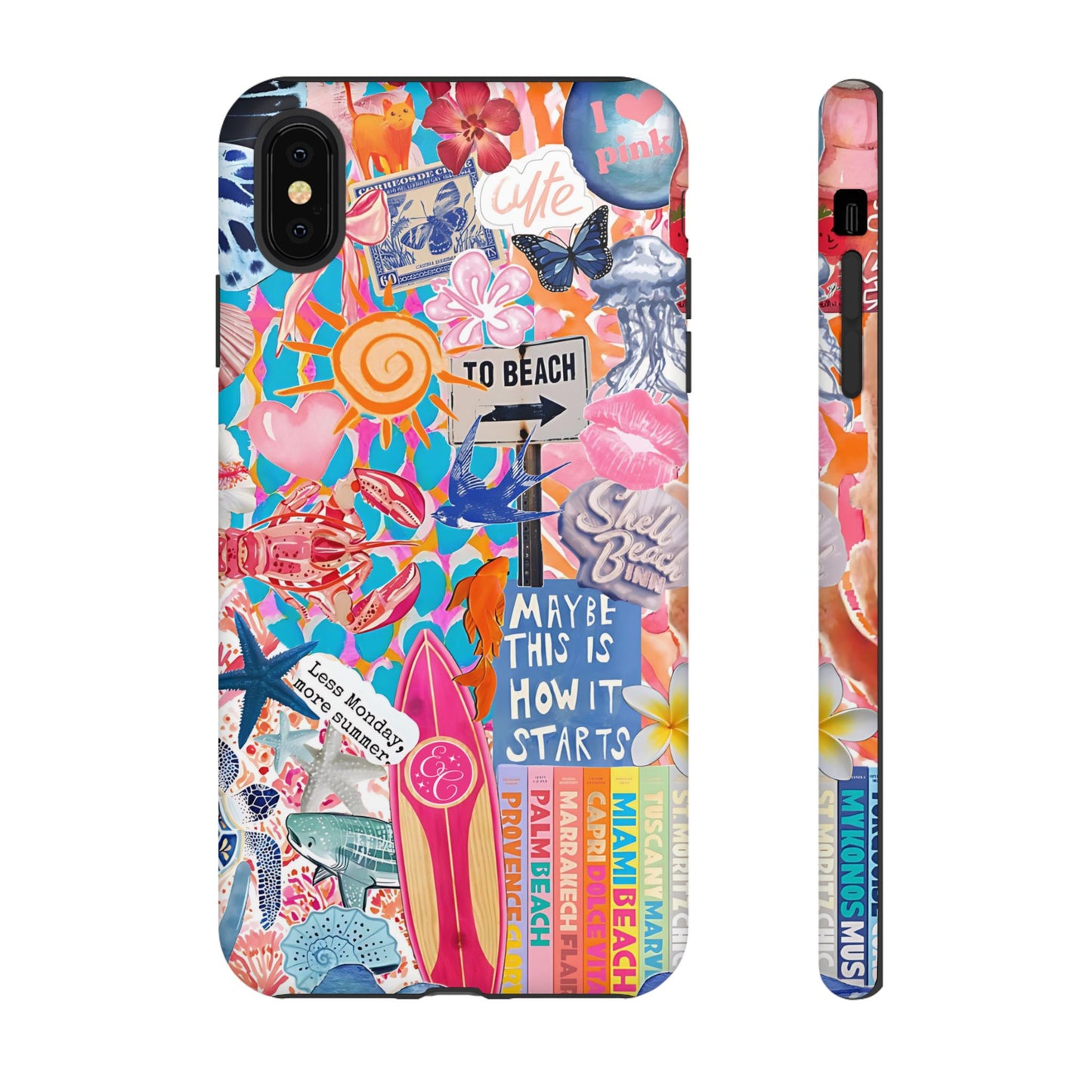 Colorful Beach Collage Tough Phone Case