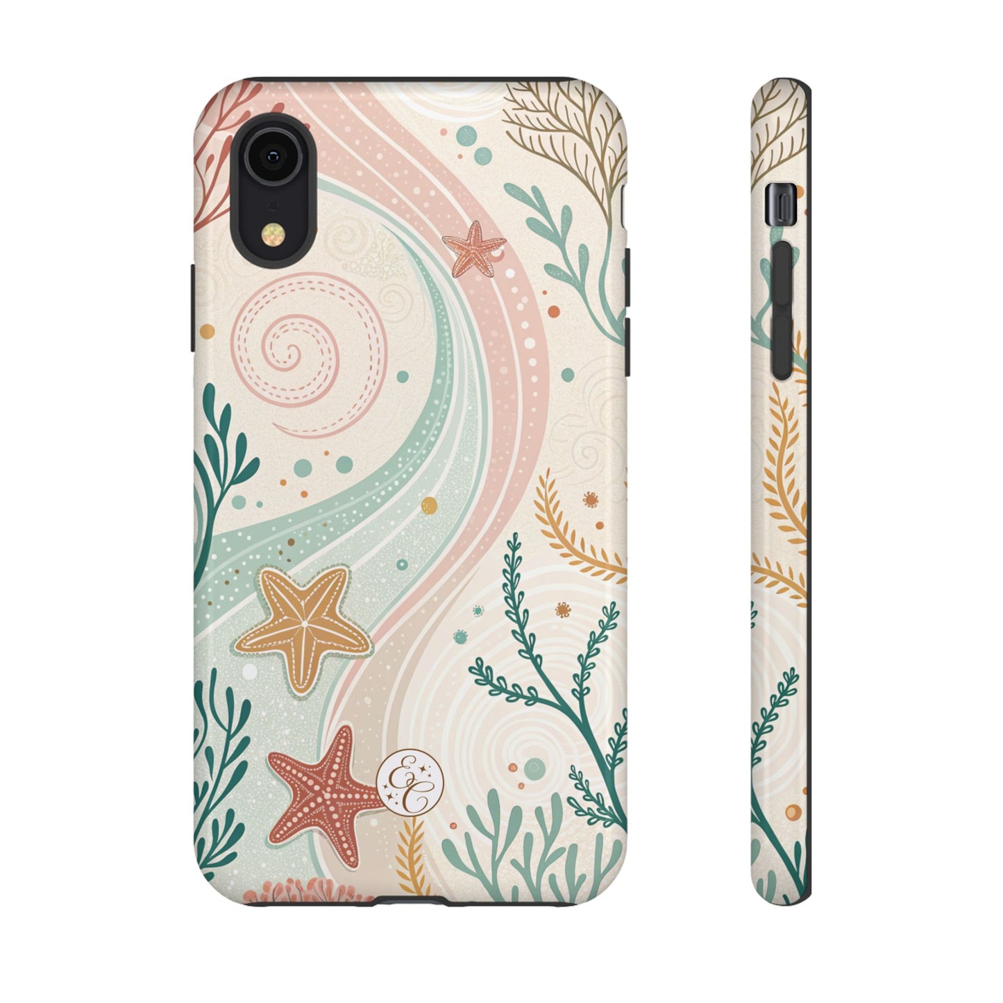Pink Ocean Boho Doodle Tough Phone Case