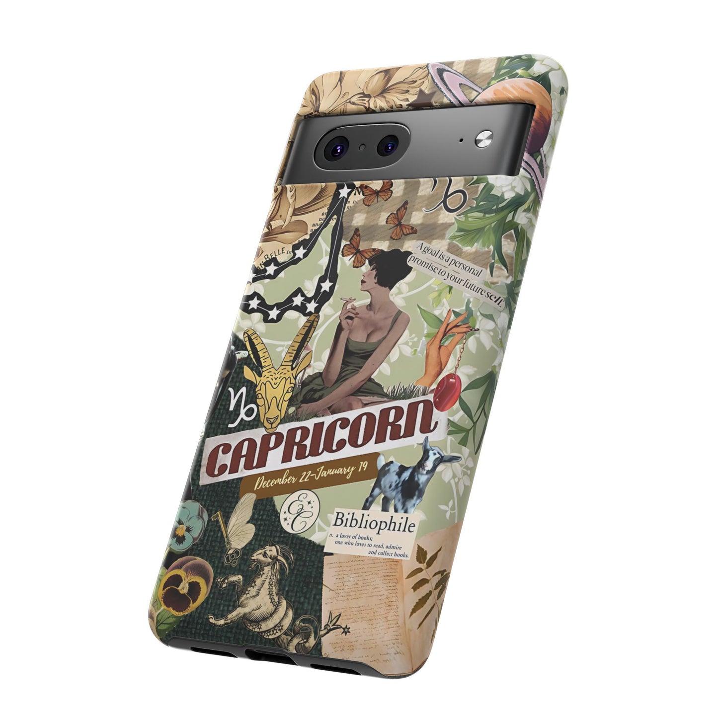 Capricorn Retro Zodiac Collage Tough Phone Case