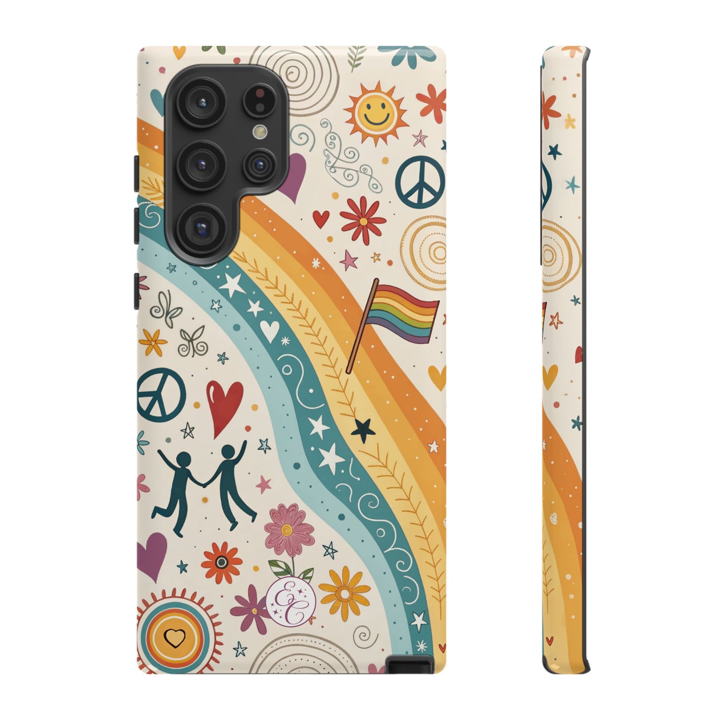 LGTBQ+ Pride Boho Doodle Tough Phone Case