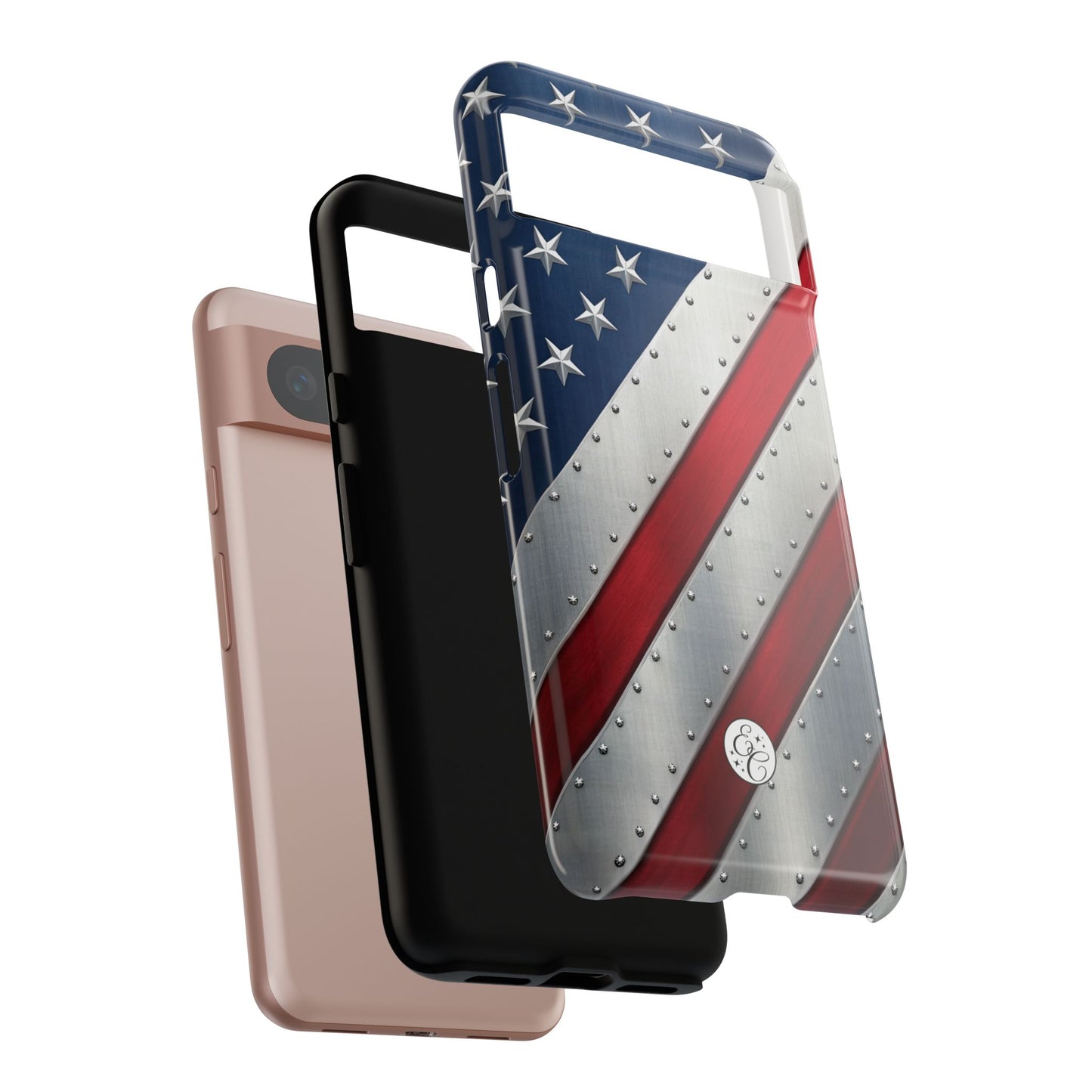 Metallic American Flag Tough Phone Case
