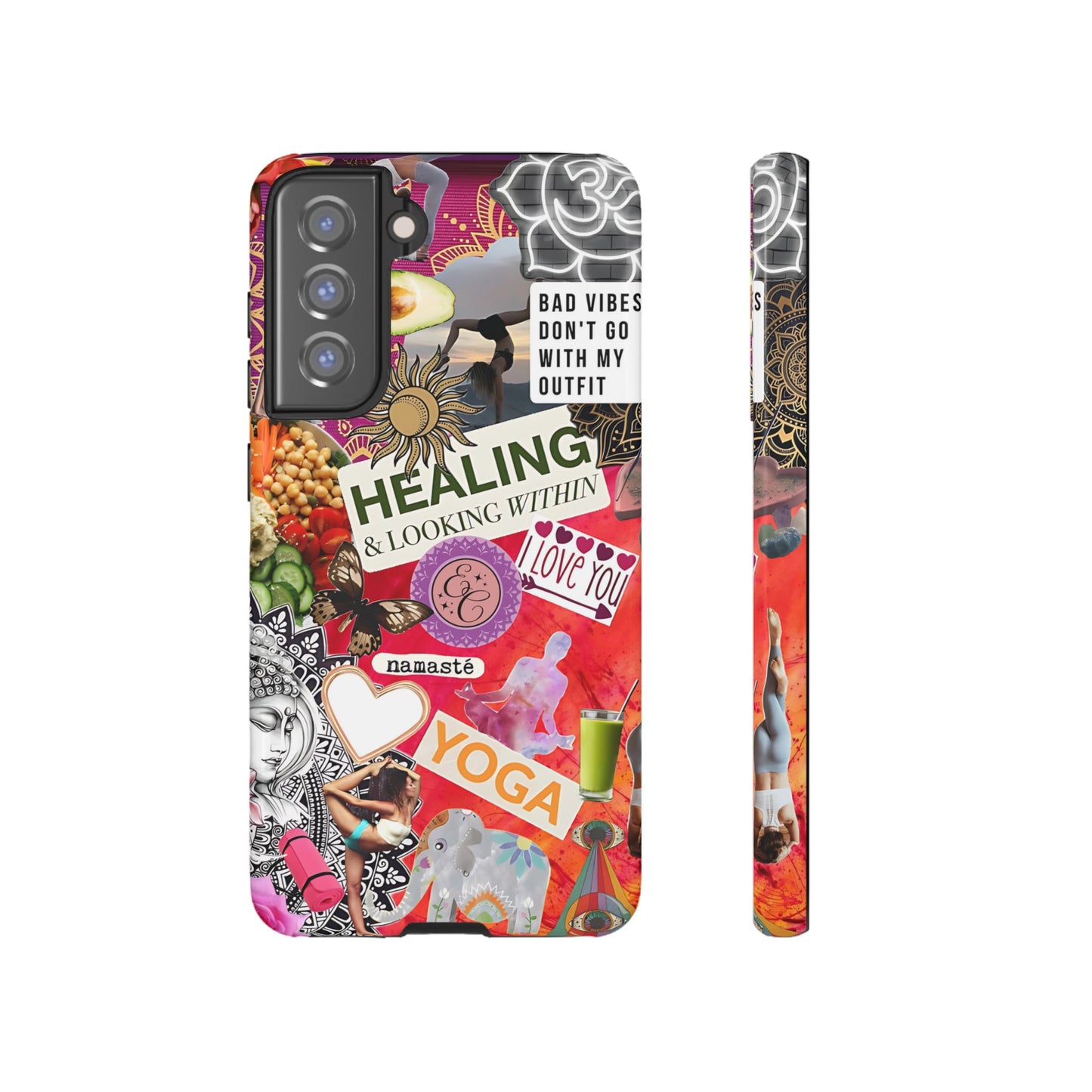 Yoga and Meditation Collage Tough Phone Case