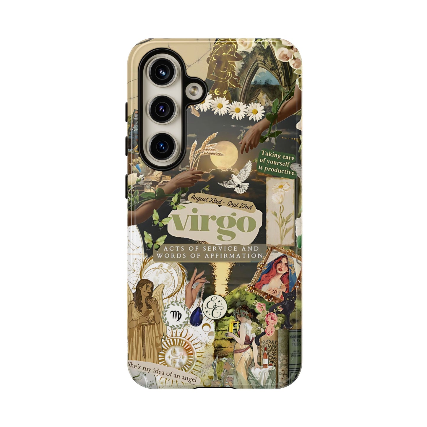 Virgo Vintage Zodiac Collage Tough Phone Case