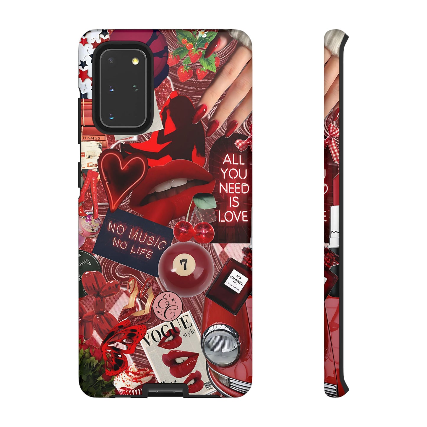 Red Aesthetic Collage Tough Phone Case