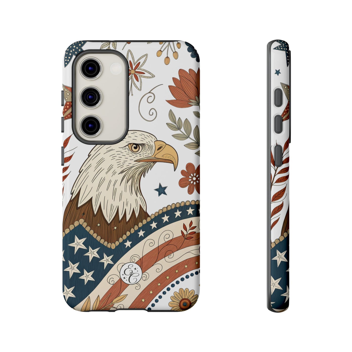 Boho Patriotic Eagle Tough Phone Case