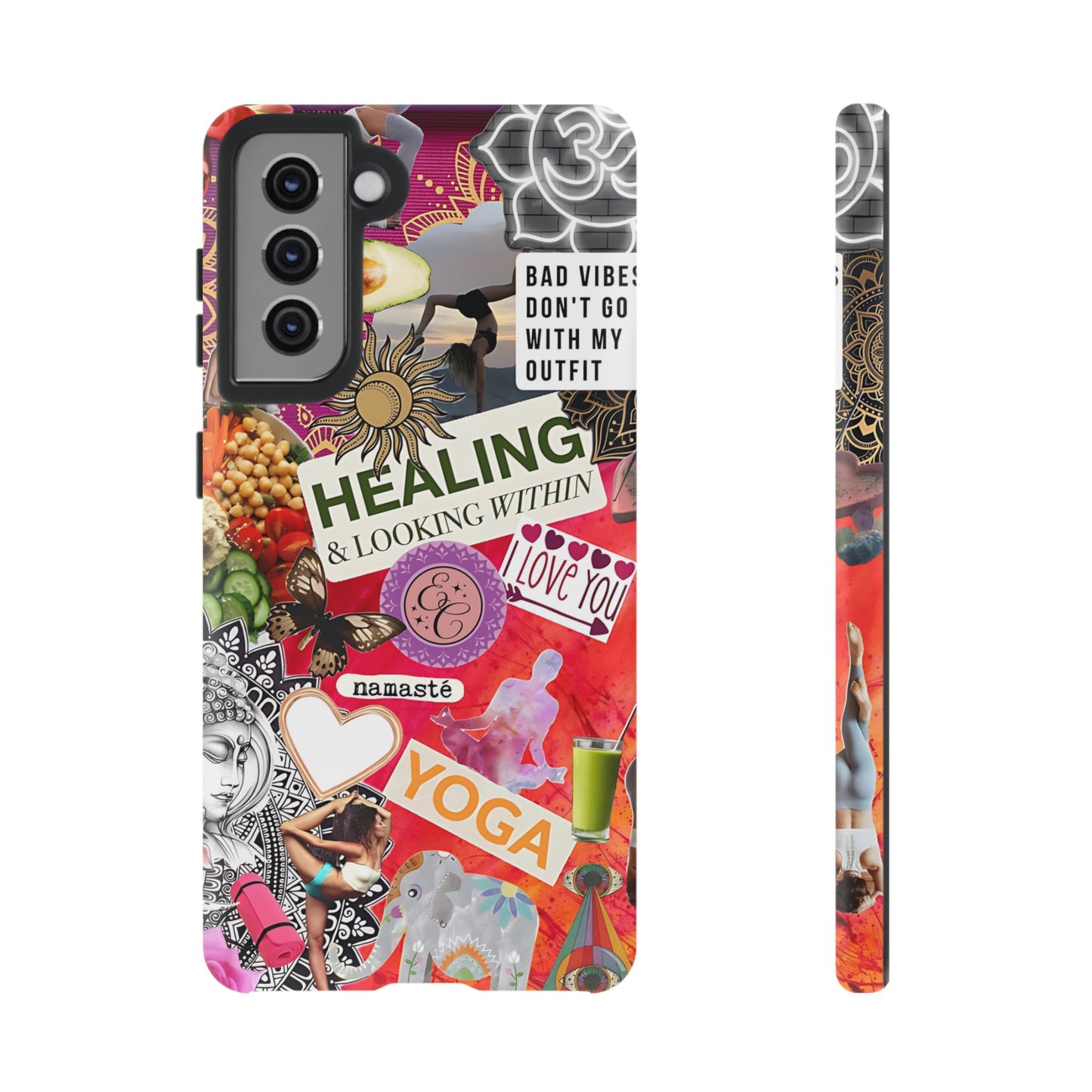 Yoga and Meditation Collage Tough Phone Case
