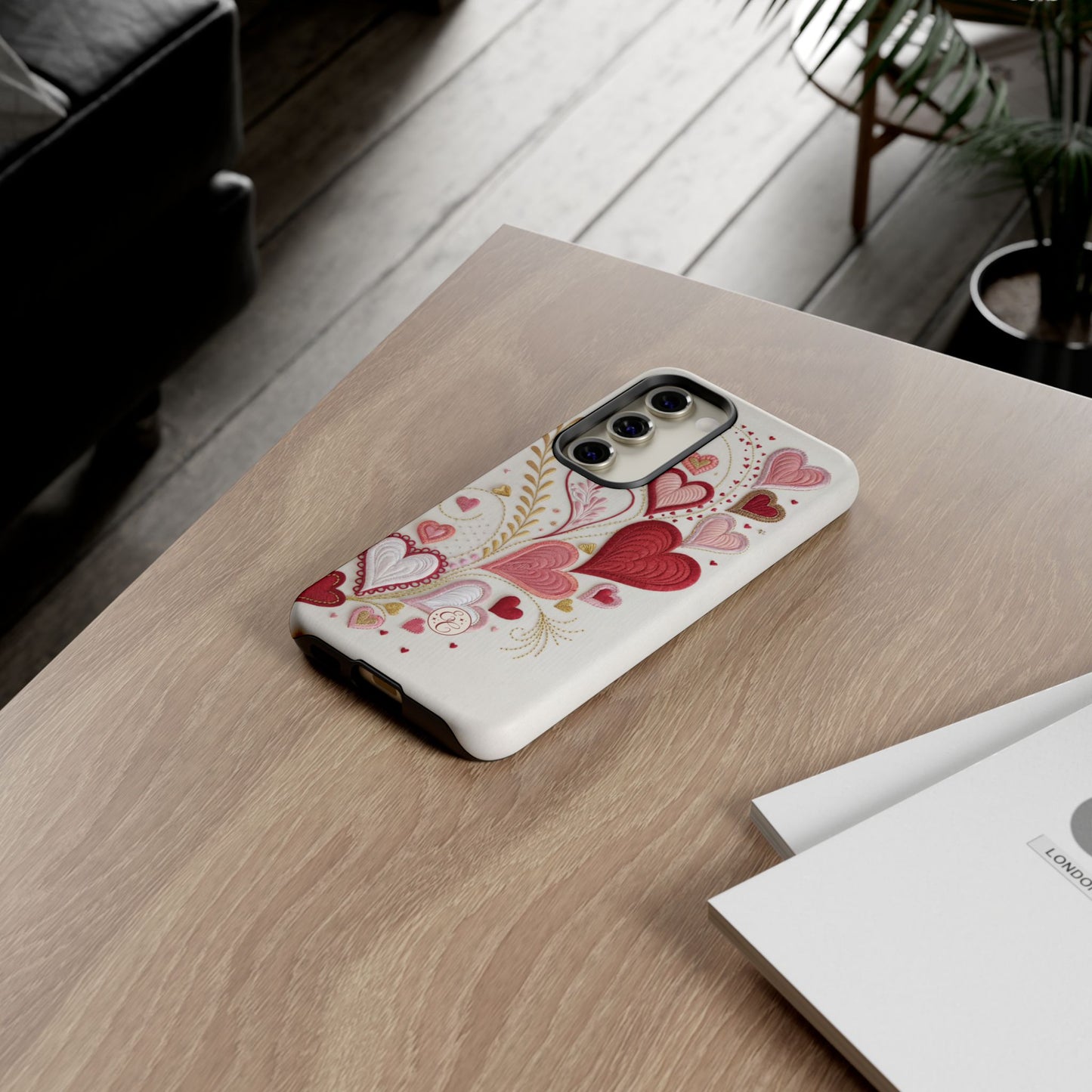 Hearts Pattern Tough Phone Case