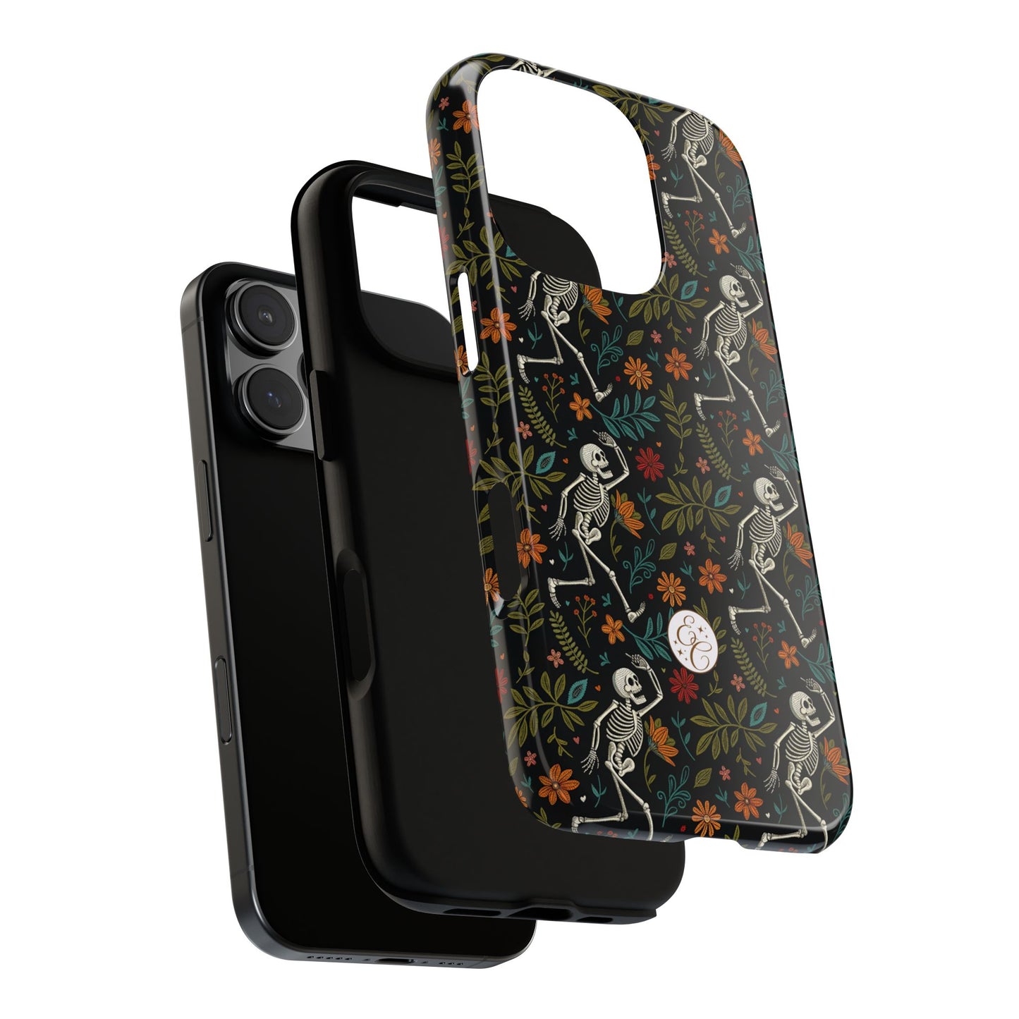 Halloween Boho Skeleton Pattern Tough Phone Case