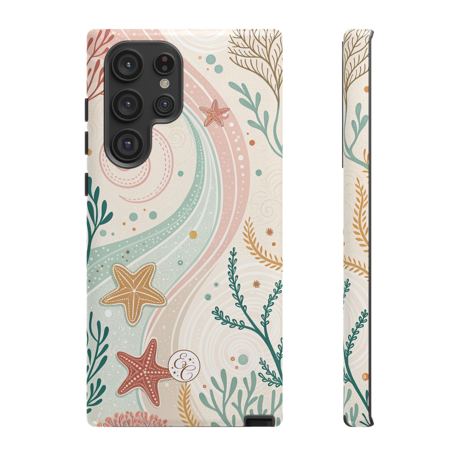 Pink Ocean Boho Doodle Tough Phone Case