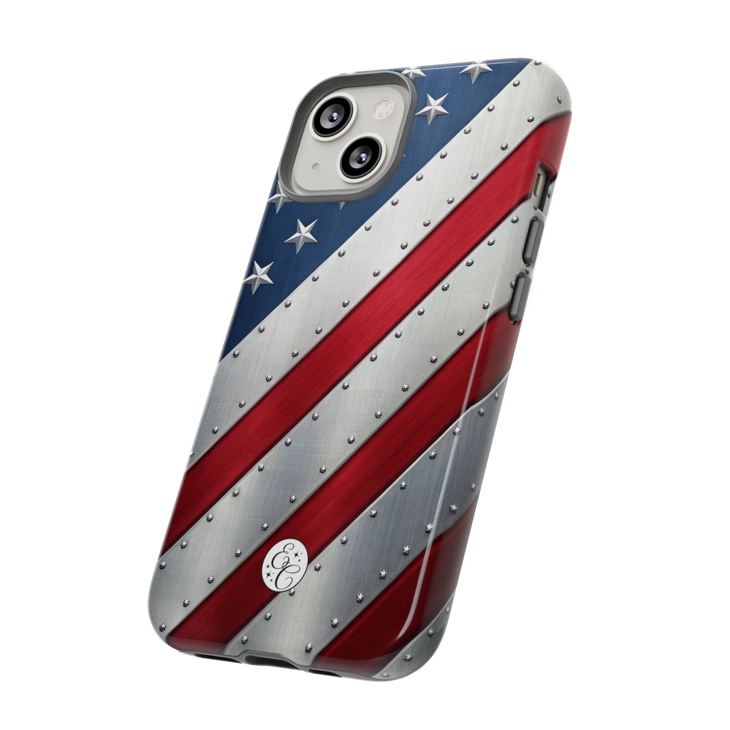 Metallic American Flag Tough Phone Case