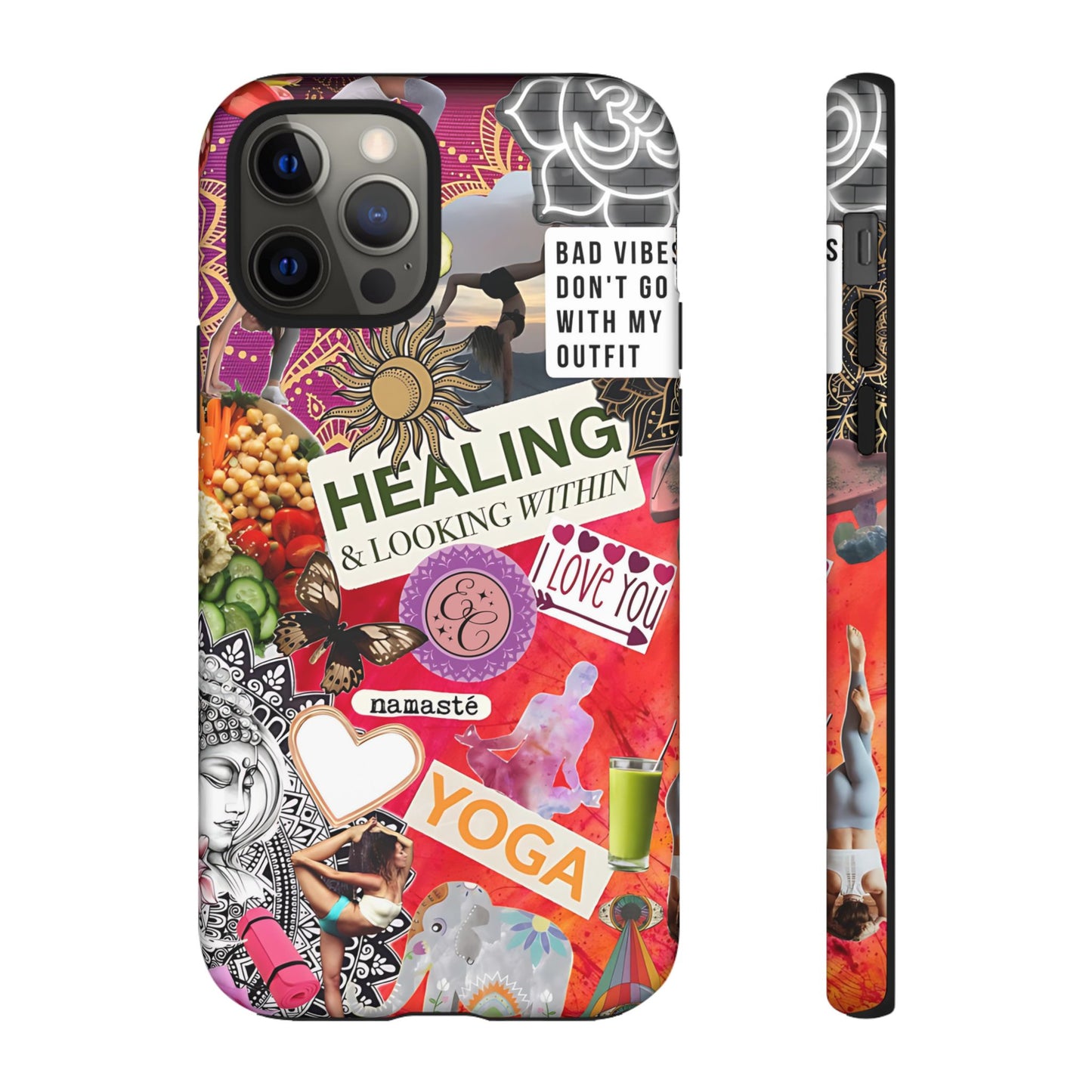 Yoga and Meditation Collage Tough Phone Case