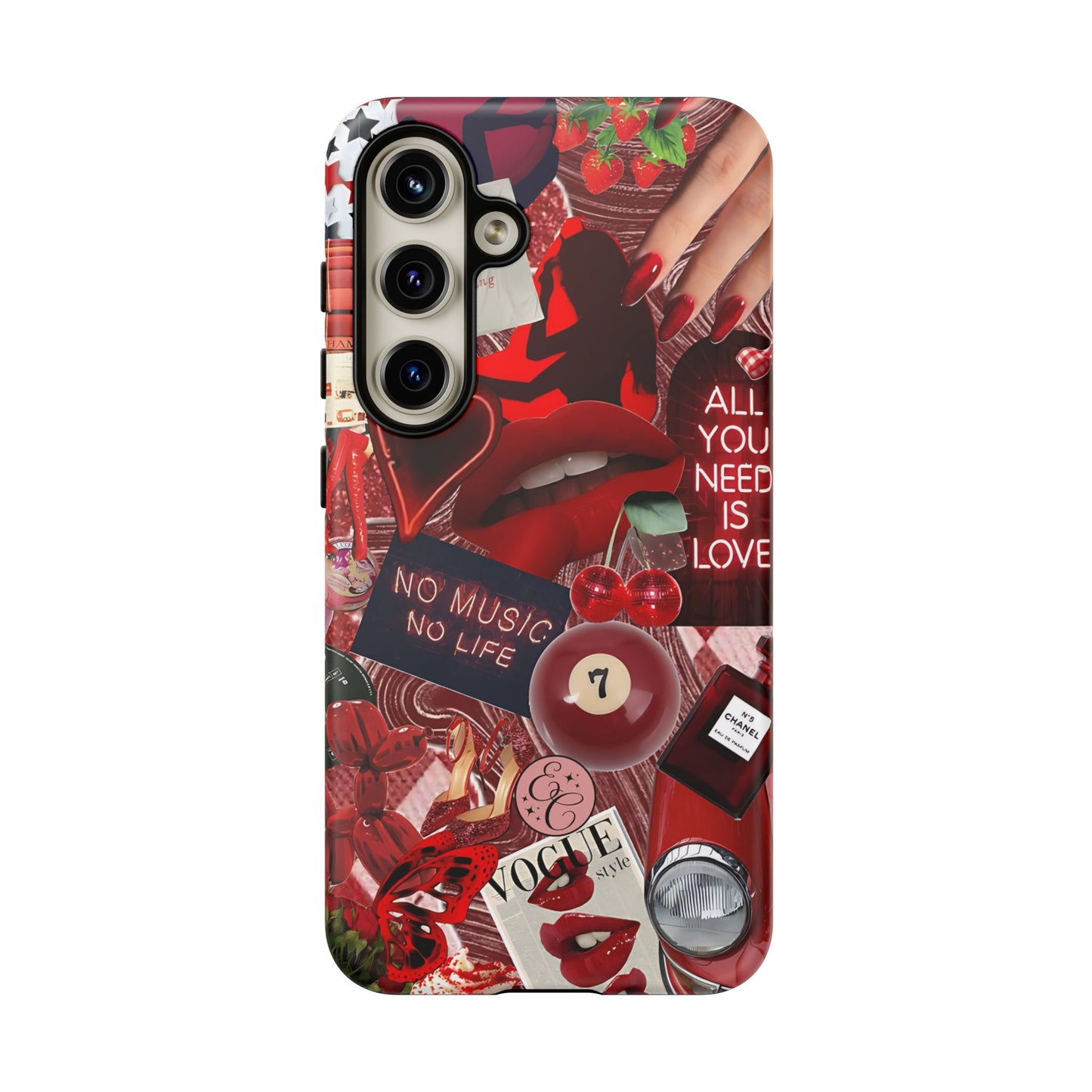 Red Aesthetic Collage Tough Phone Case