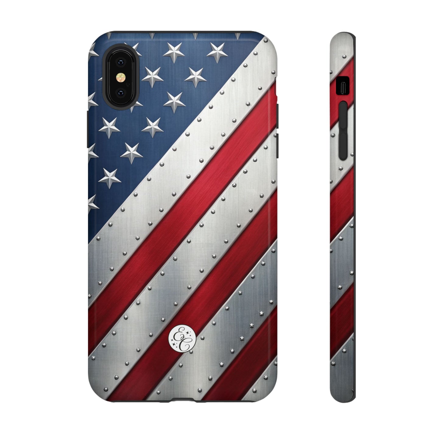 Metallic American Flag Tough Phone Case