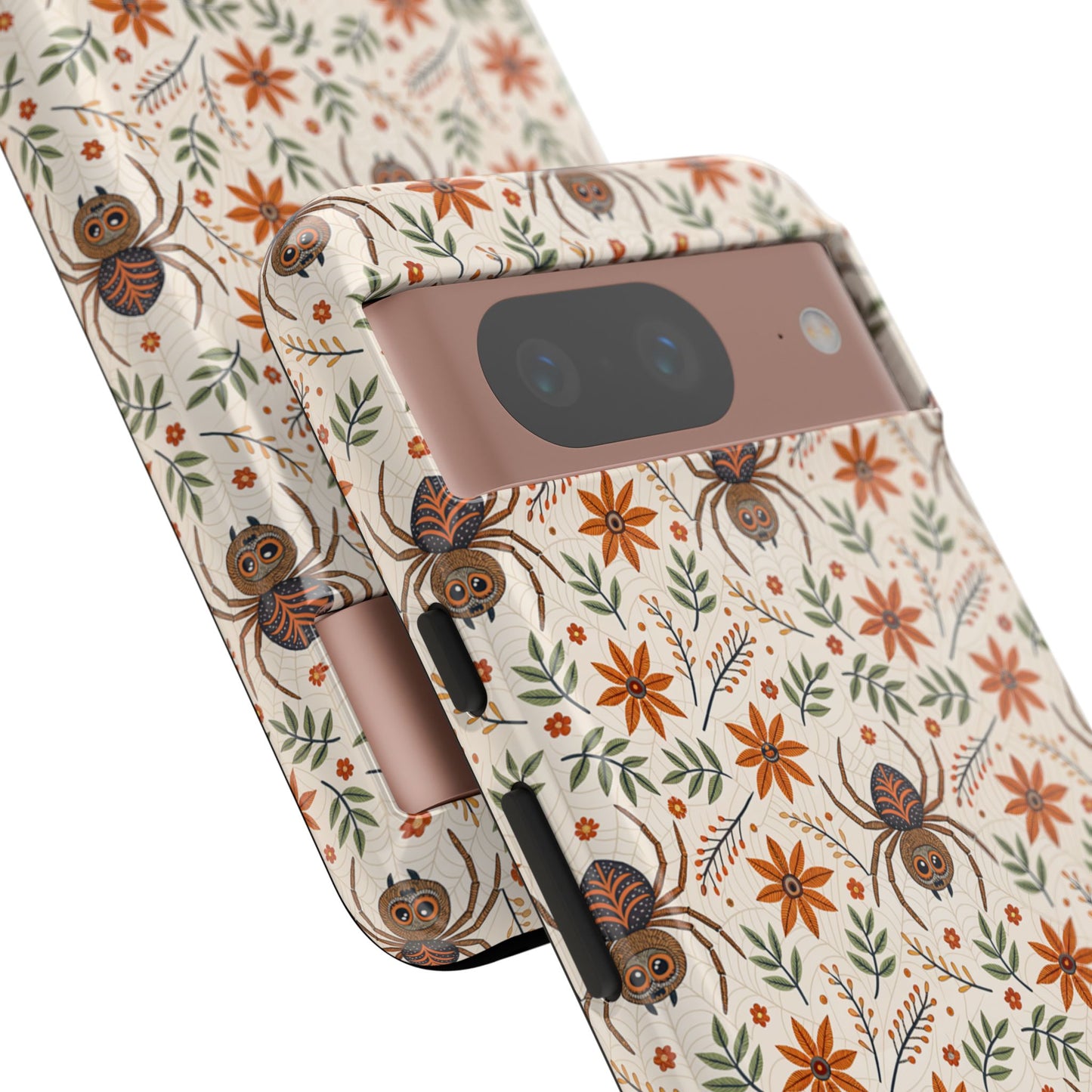 Boho Floral Spider Pattern Tough Phone Case