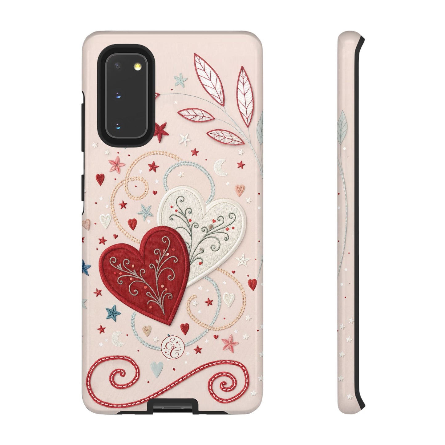 Interlinked Hearts Design Tough Phone Case