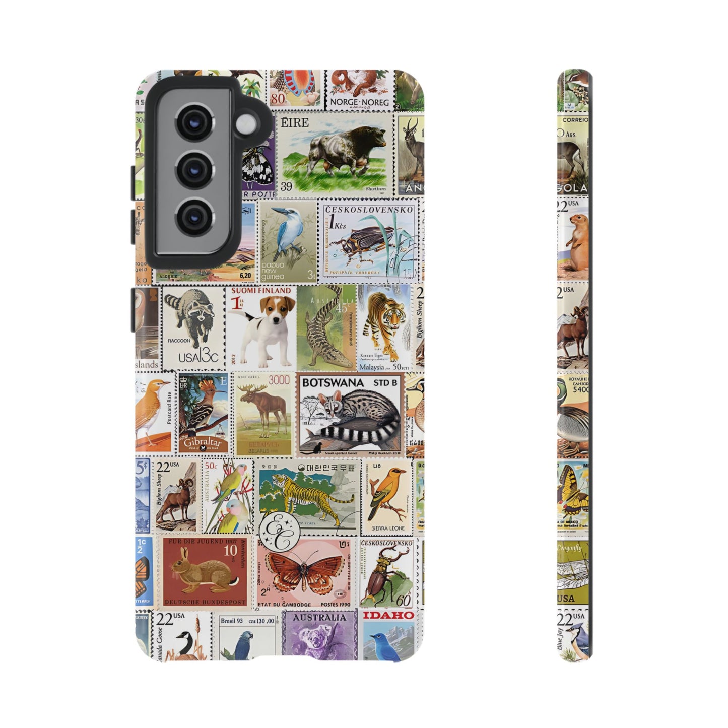 Wildlife Stamp Collage Tough Phone Case