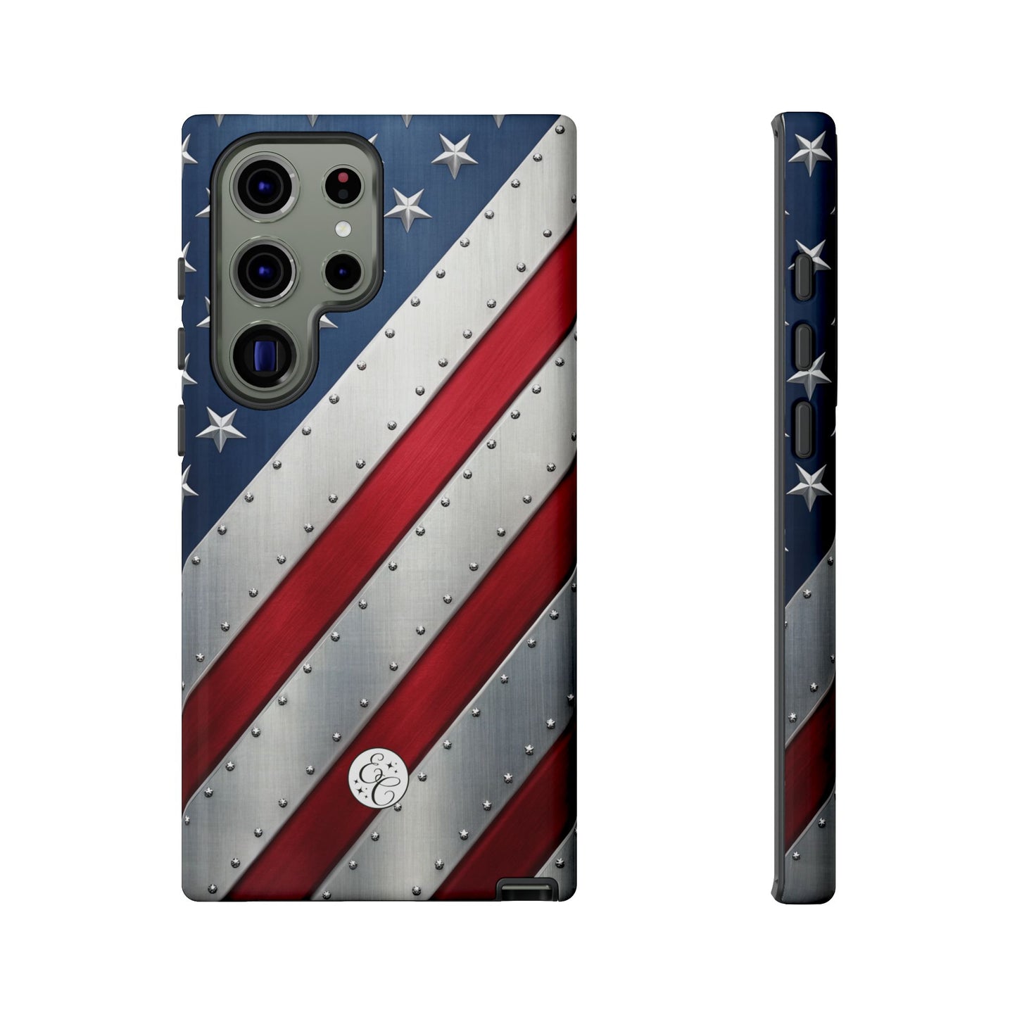 Metallic American Flag Tough Phone Case