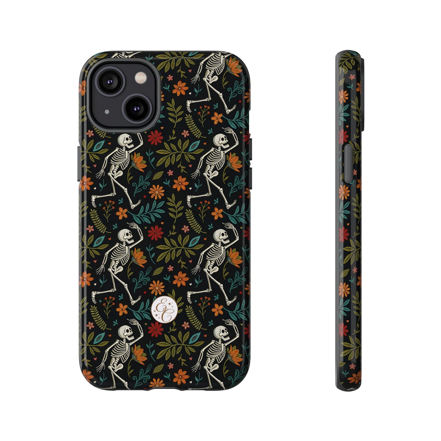 Halloween Boho Skeleton Pattern Tough Phone Case
