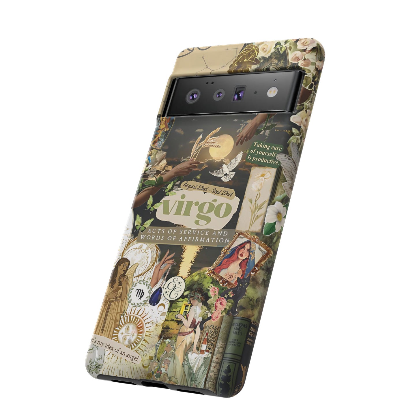 Virgo Vintage Zodiac Collage Tough Phone Case