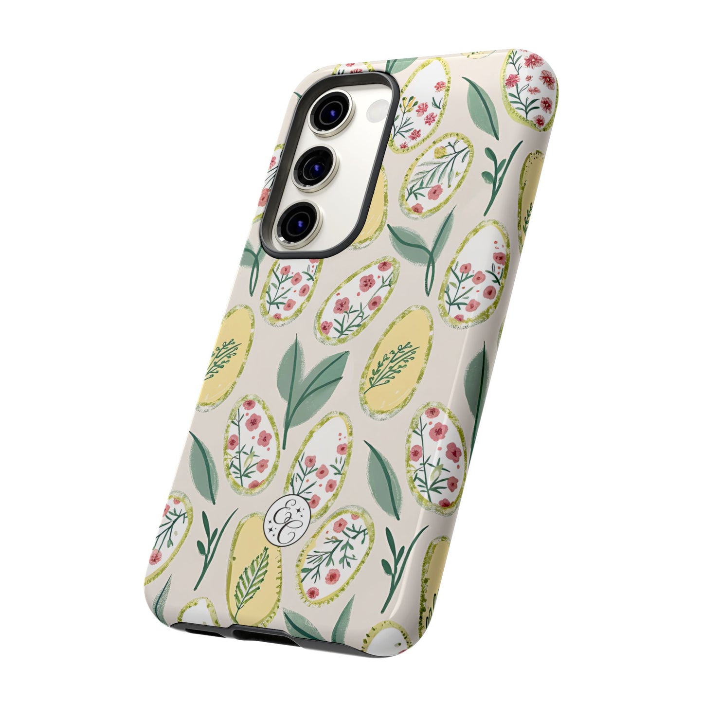 Floral Easter Egg Pattern Tough Phone Case