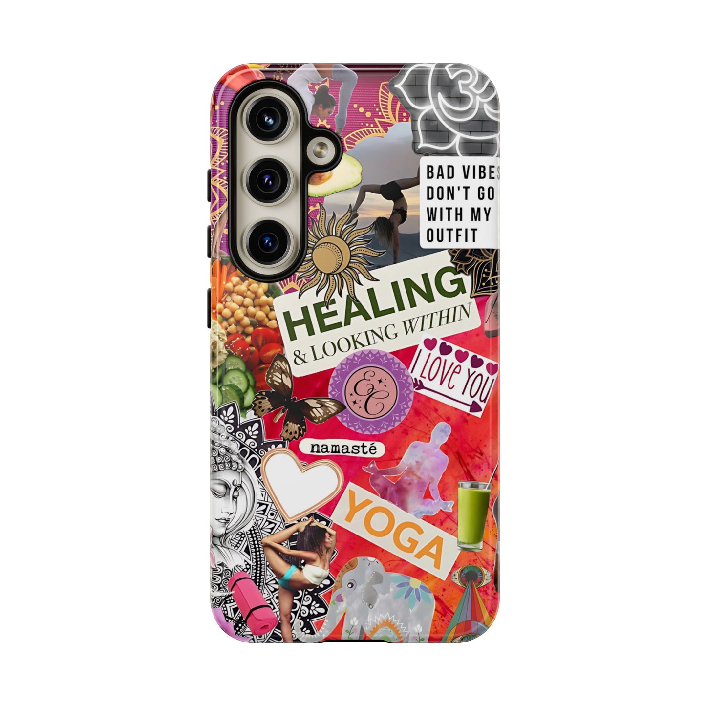 Yoga and Meditation Collage Tough Phone Case