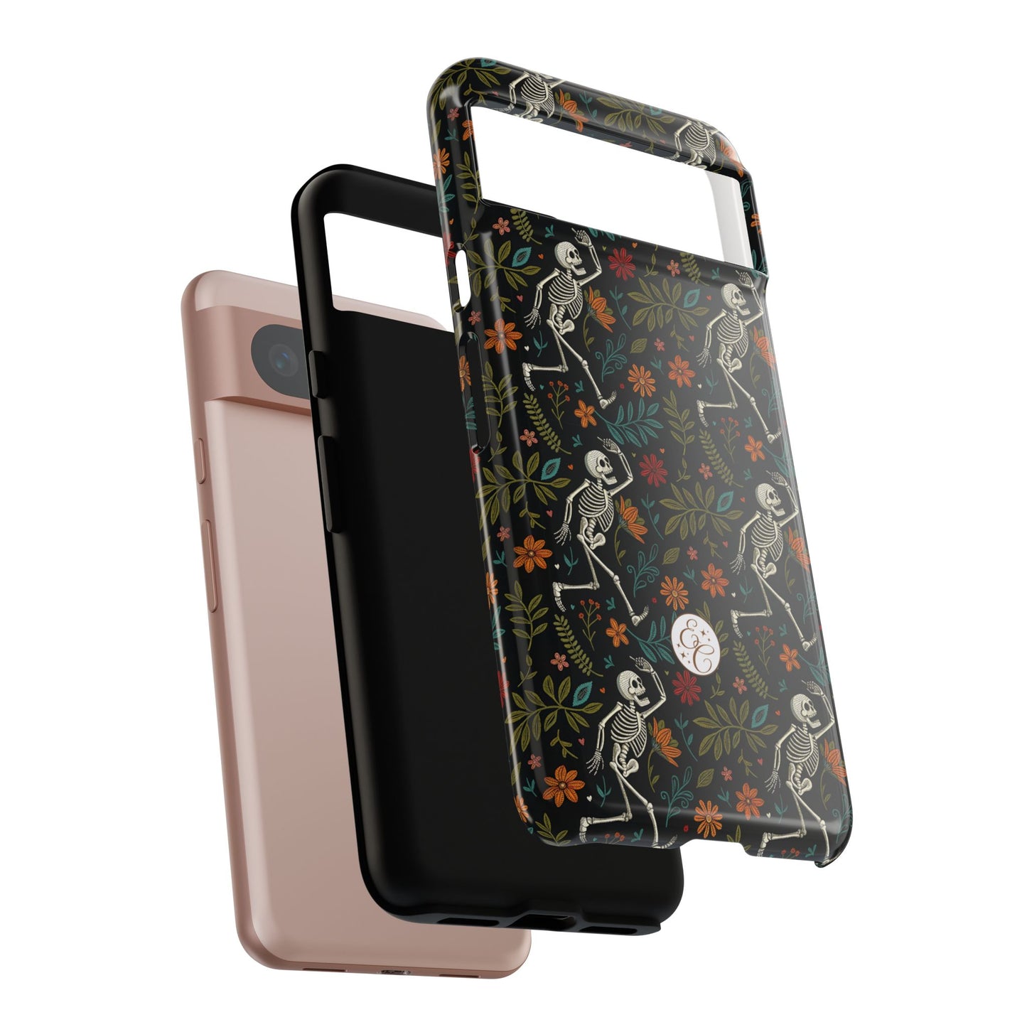 Halloween Boho Skeleton Pattern Tough Phone Case
