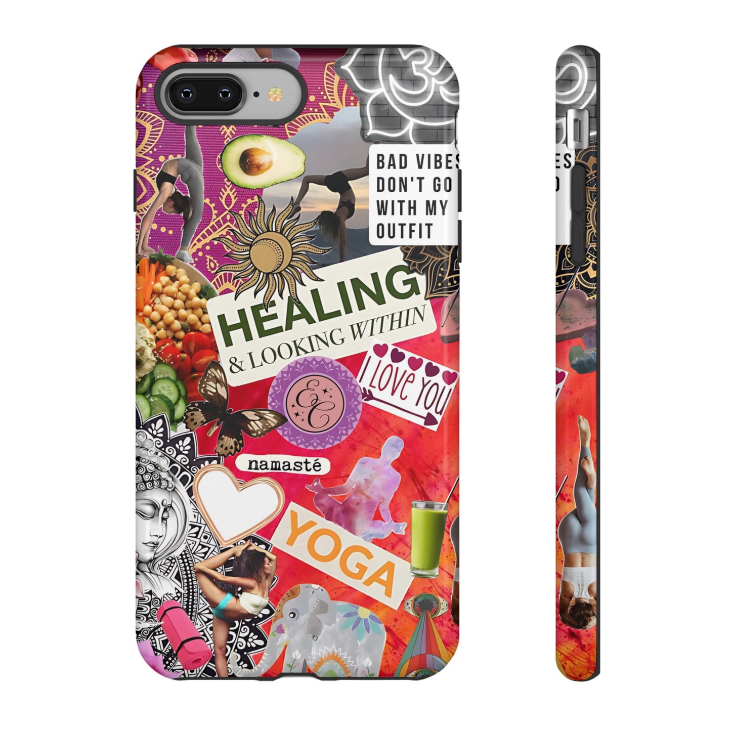 Yoga and Meditation Collage Tough Phone Case