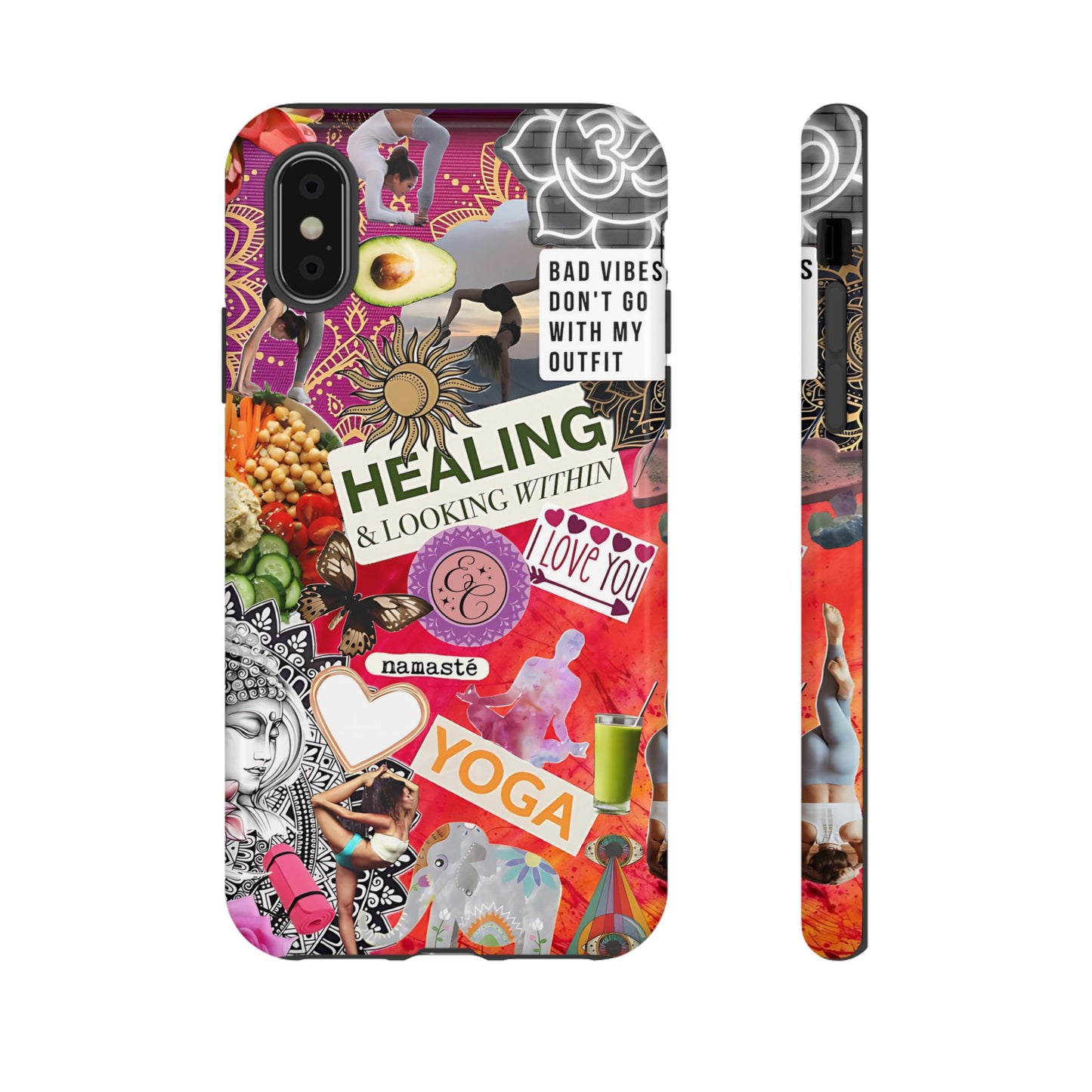 Yoga and Meditation Collage Tough Phone Case
