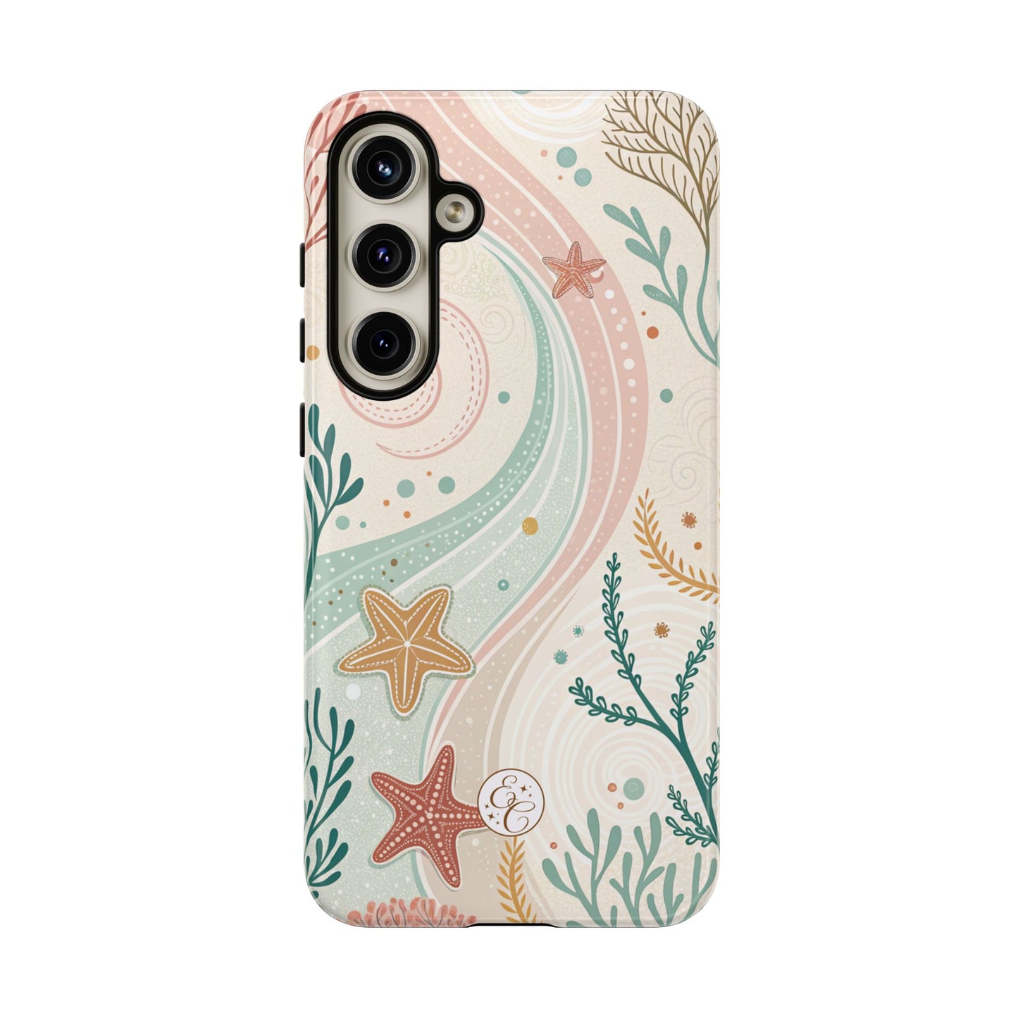 Pink Ocean Boho Doodle Tough Phone Case