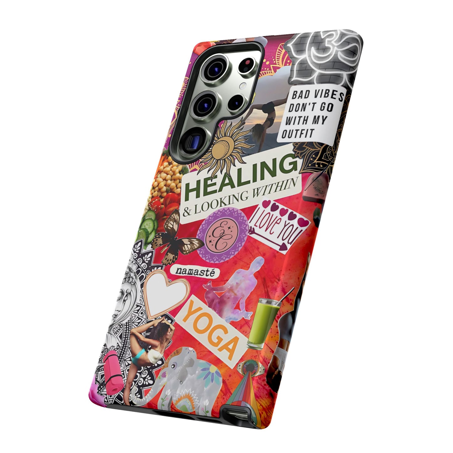 Yoga and Meditation Collage Tough Phone Case