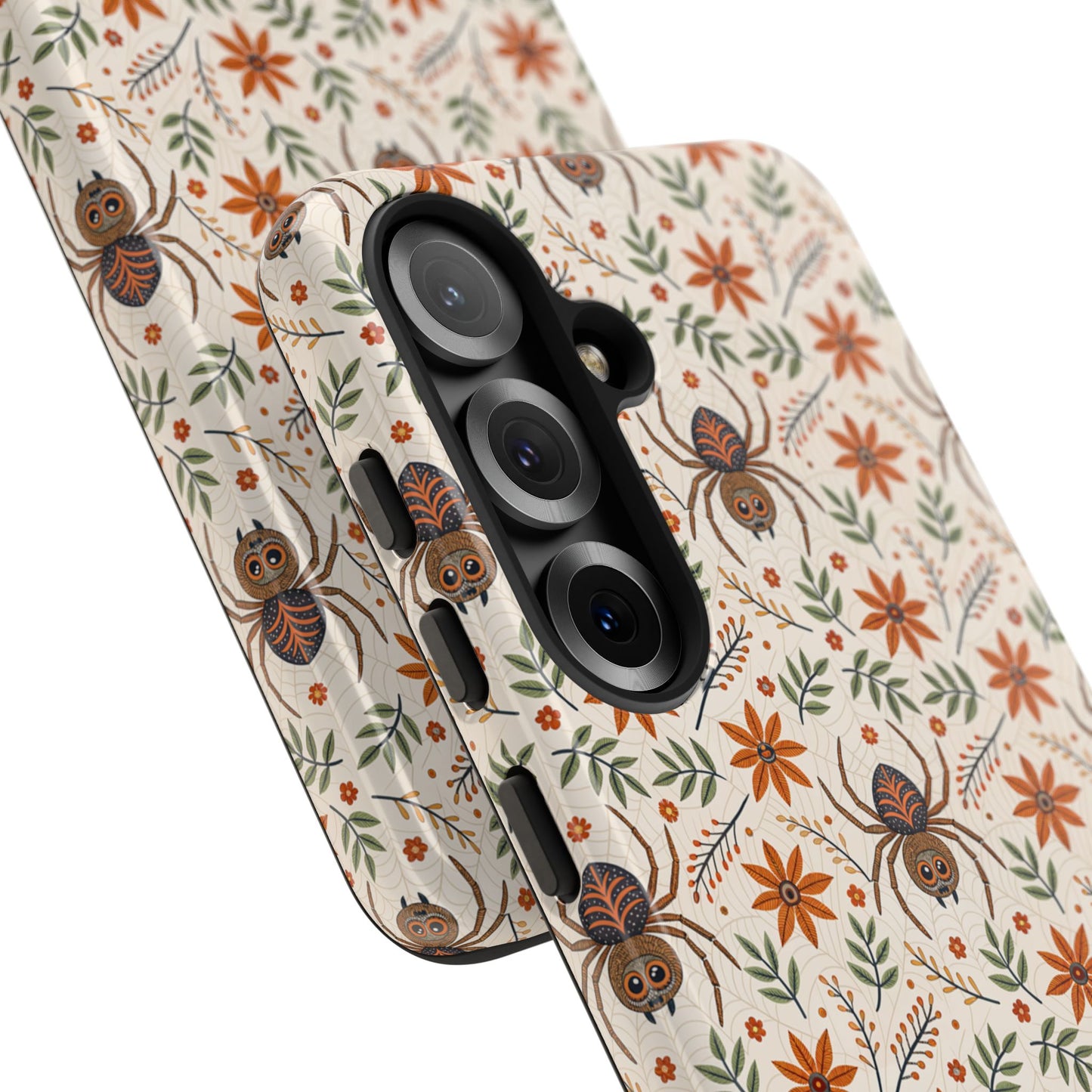Boho Floral Spider Pattern Tough Phone Case