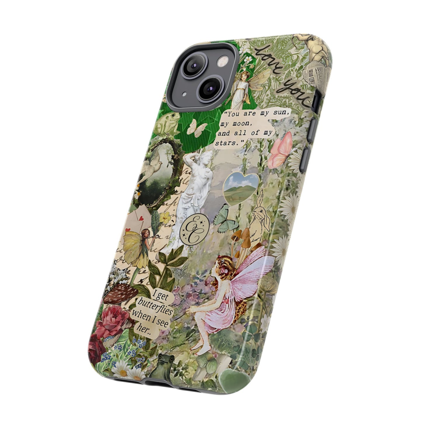 Vintage Botanical Collage Tough Phone Case
