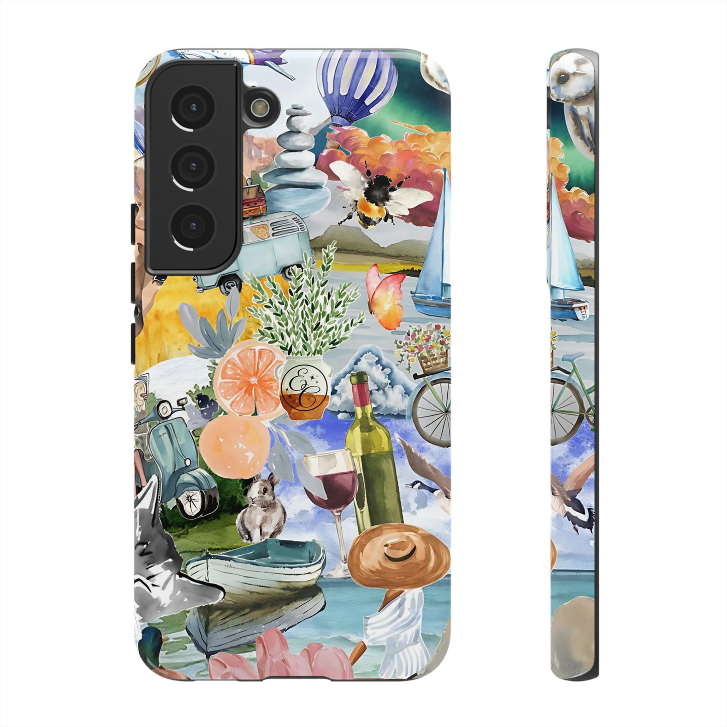 Vintage Travel Collage Tough Phone Case