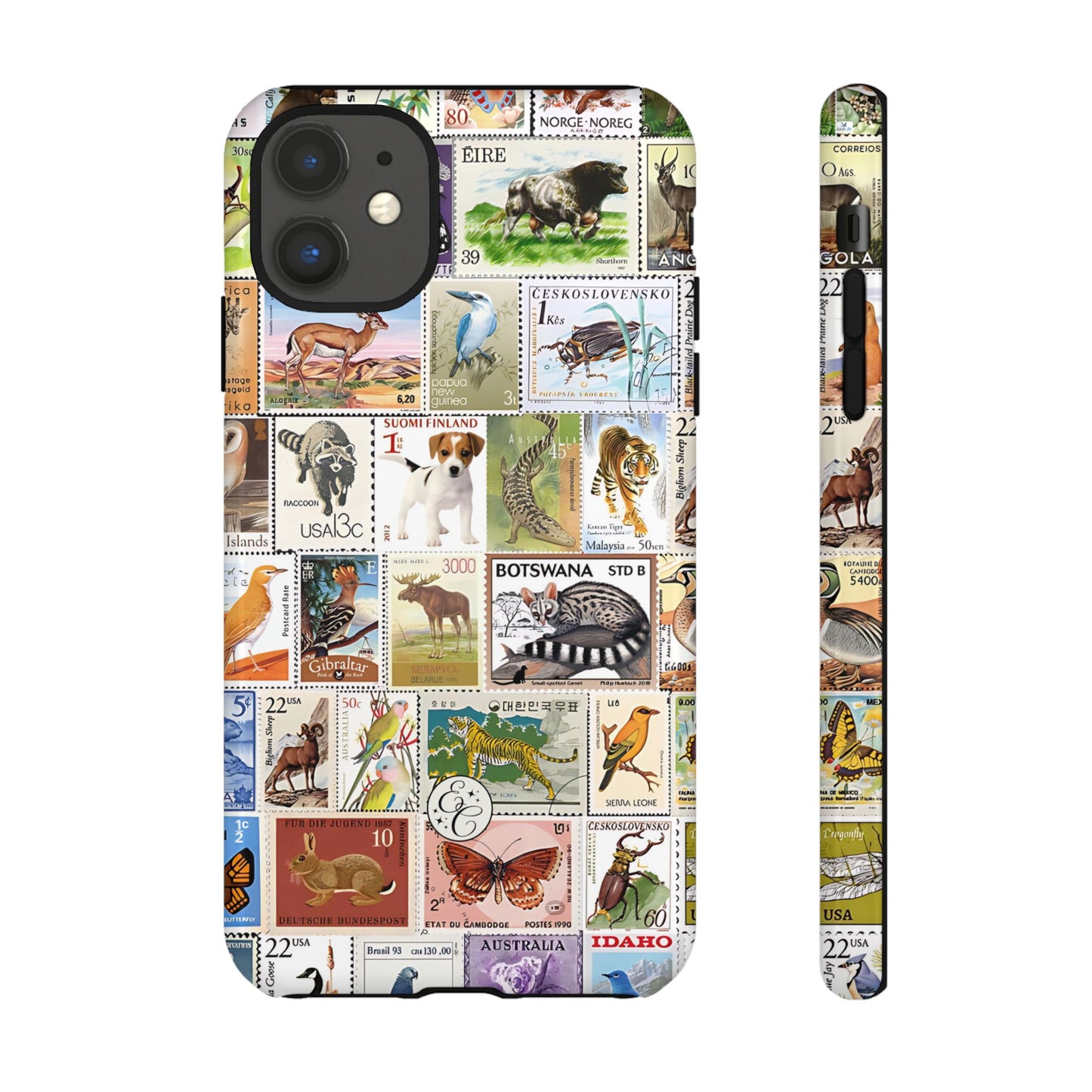 Wildlife Stamp Collage Tough Phone Case