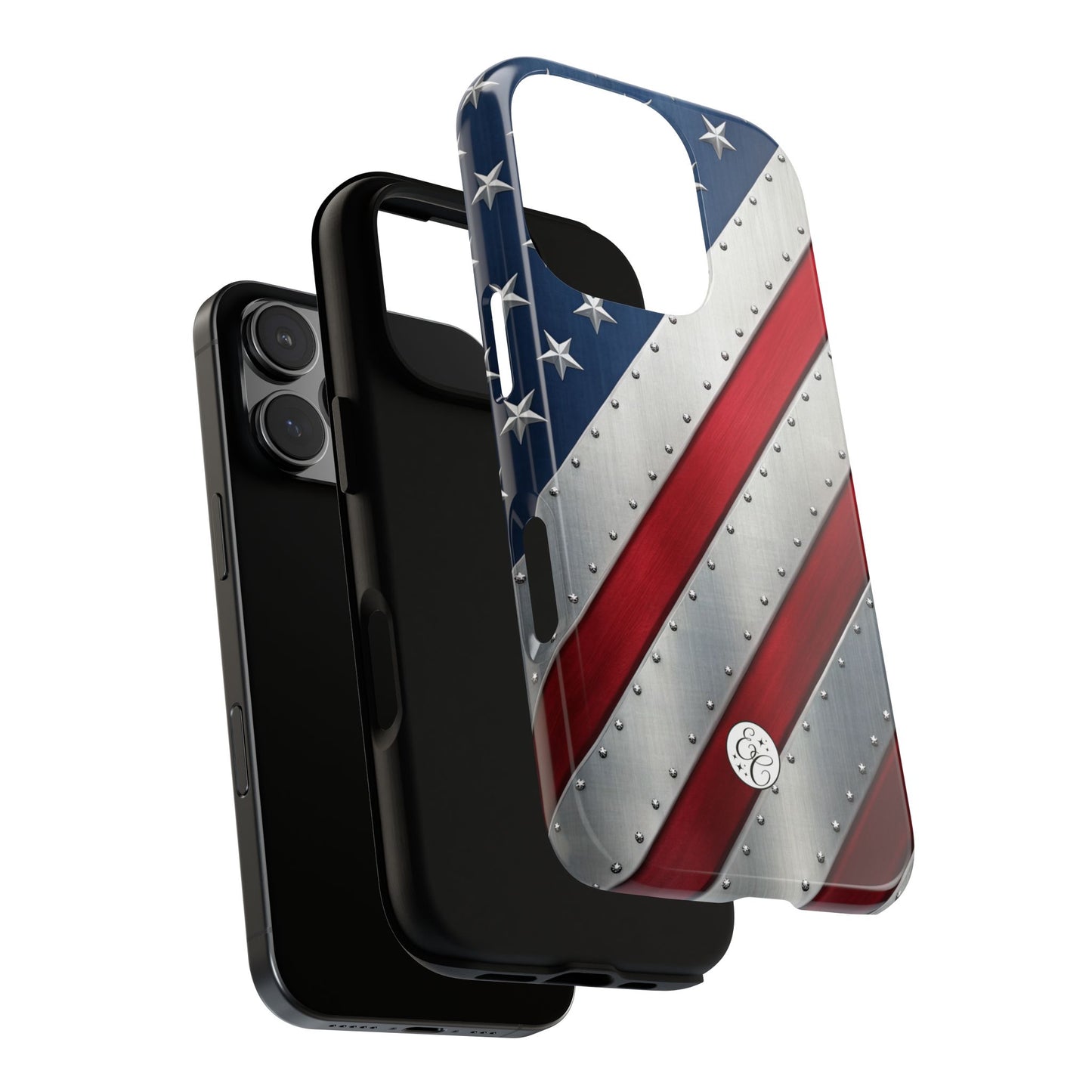Metallic American Flag Tough Phone Case