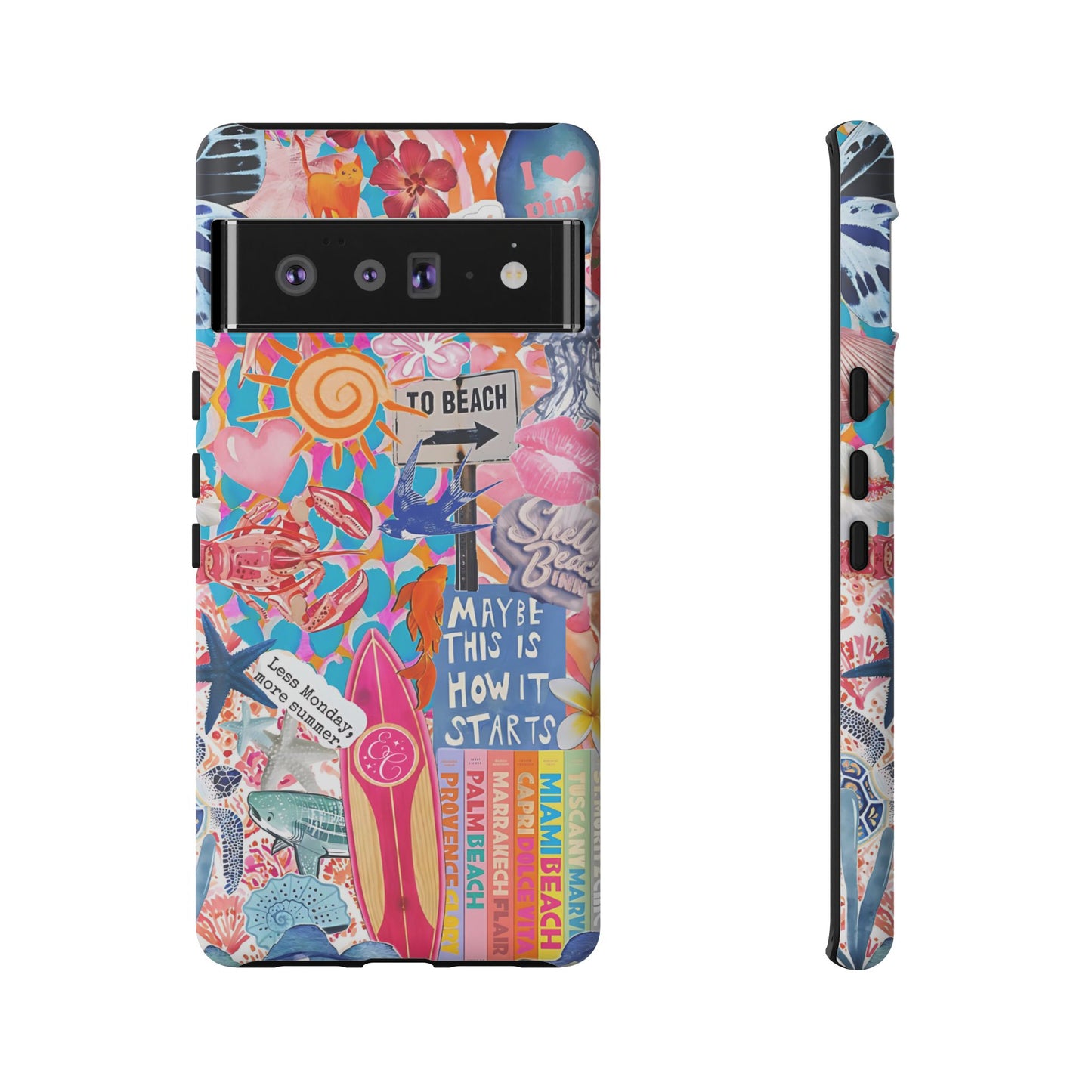 Colorful Beach Collage Tough Phone Case