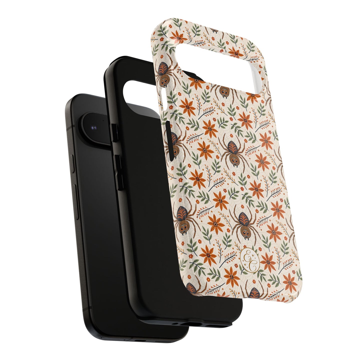 Boho Floral Spider Pattern Tough Phone Case