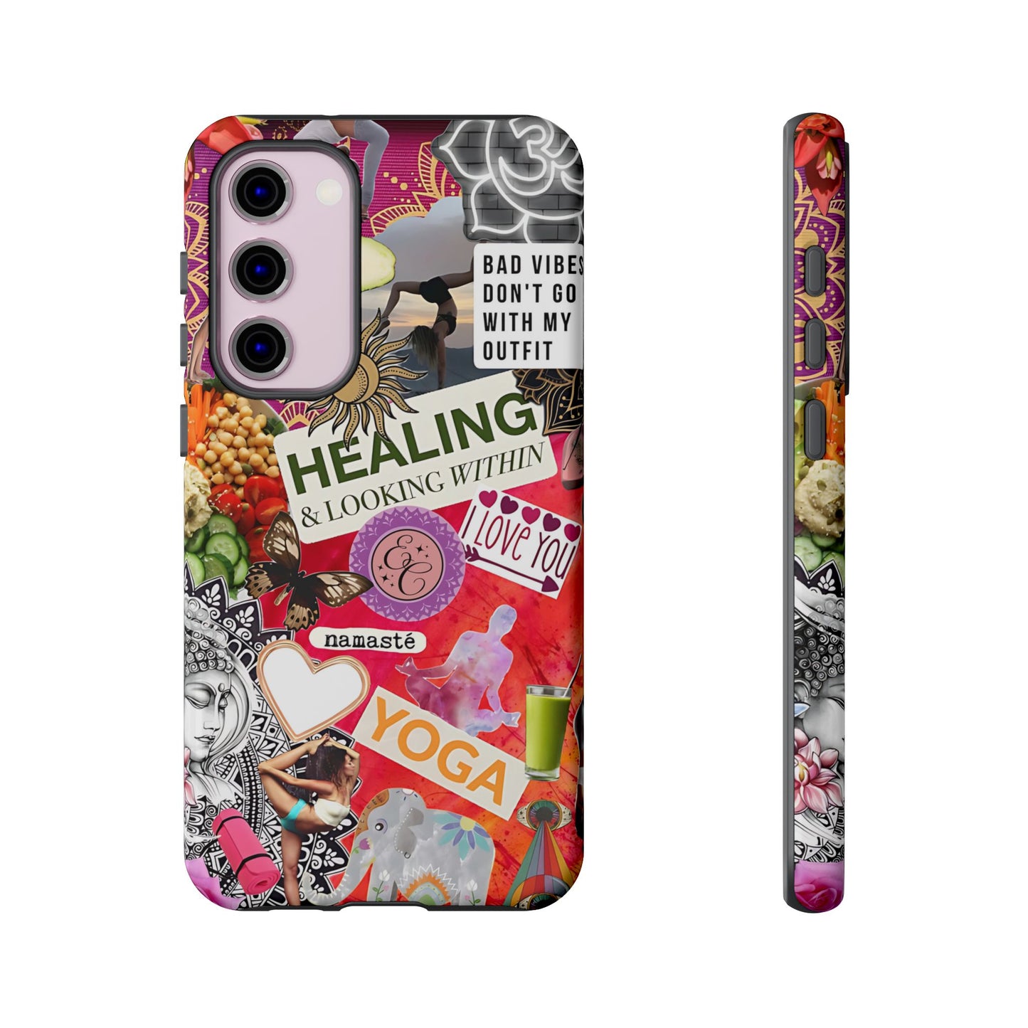 Yoga and Meditation Collage Tough Phone Case