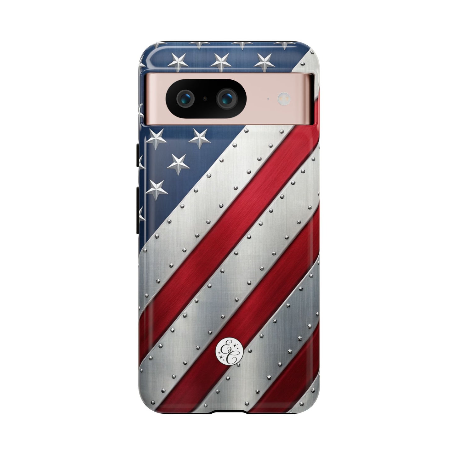 Metallic American Flag Tough Phone Case