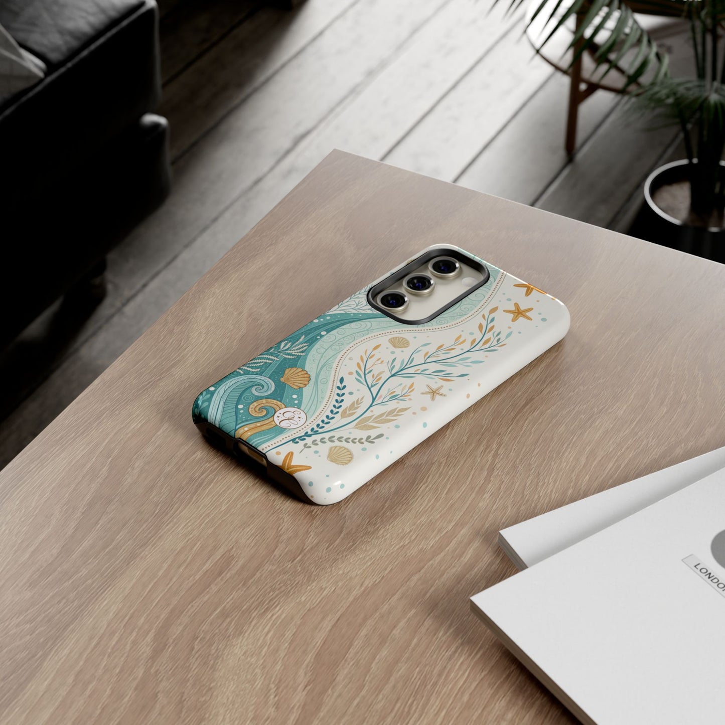 Ocean Boho Doodle Tough Phone Case