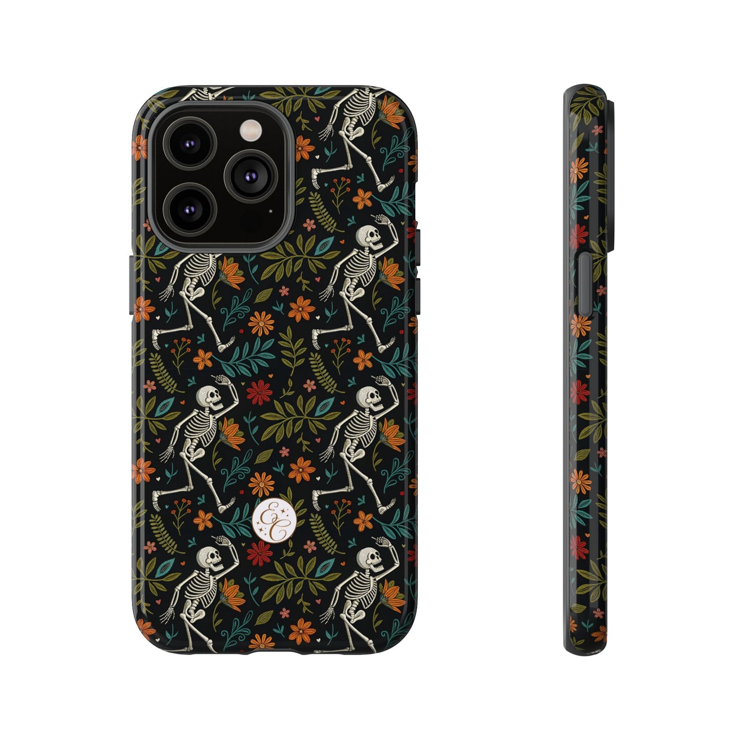 Halloween Boho Skeleton Pattern Tough Phone Case